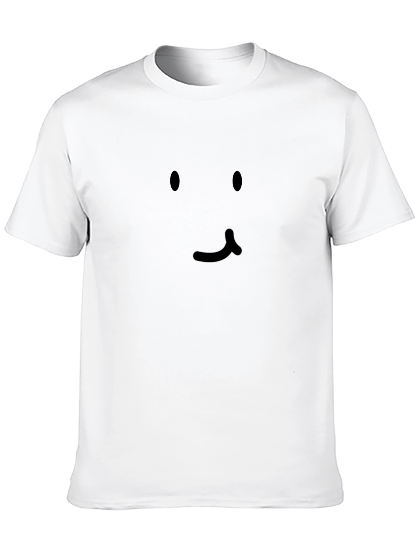 Minimalist Smiley Face Black T-Shirt