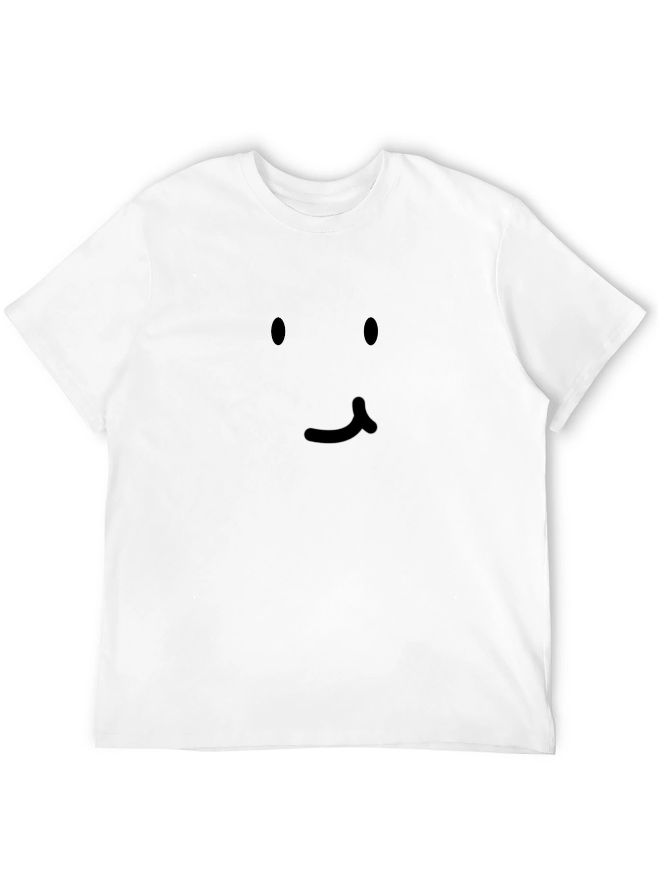 Minimalist Smiley Face Black T-Shirt