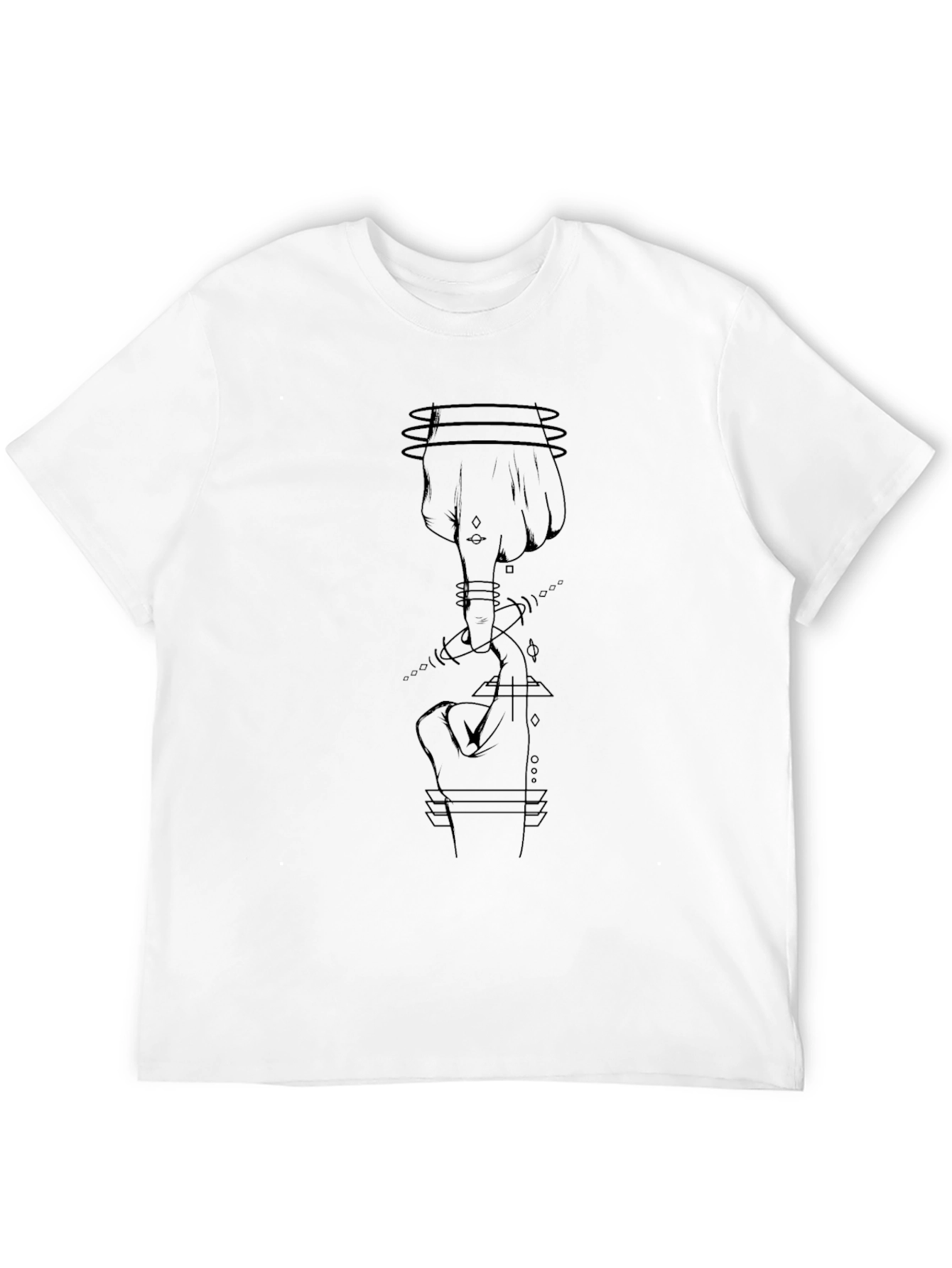 Abstract Hand Graphic Tee - Mens Black T-Shirt
