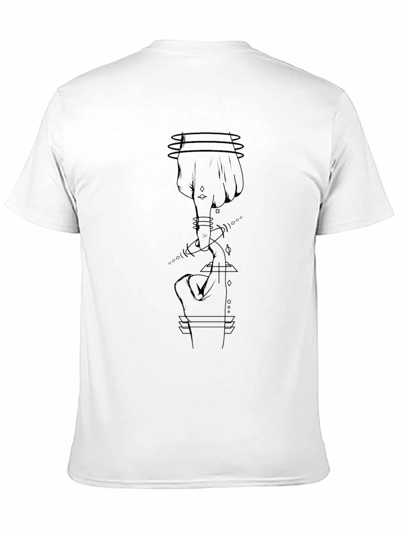 Abstract Hand Graphic Tee - Mens Black T-Shirt