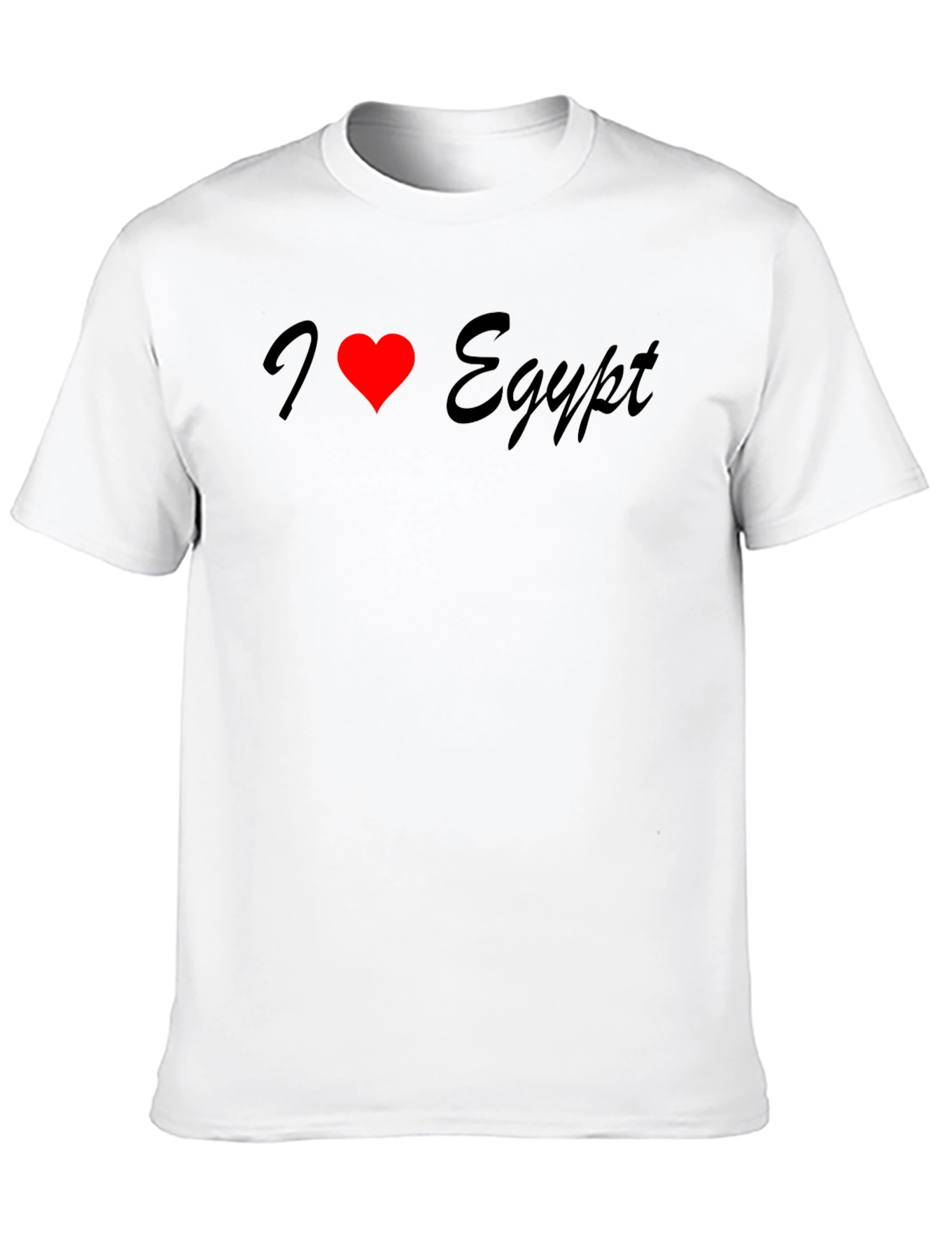 I Love Egypt T-Shirt - Black Crew Neck Tee