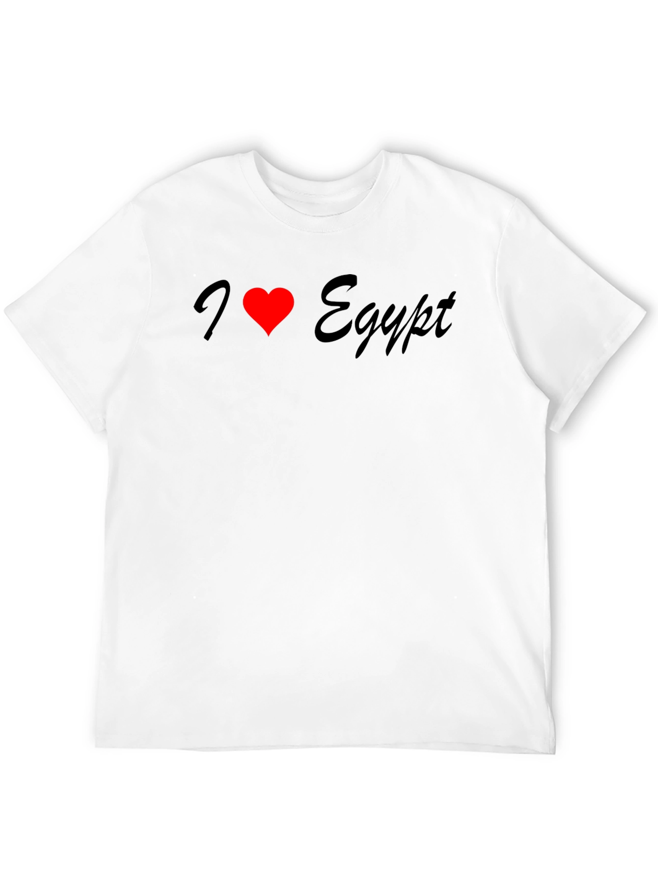 I Love Egypt T-Shirt - Black Crew Neck Tee