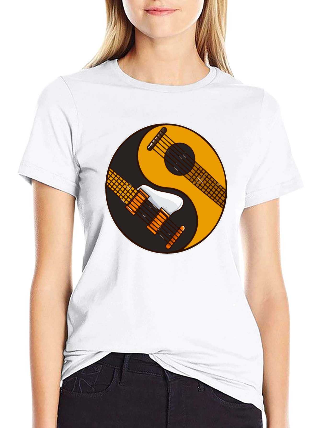 Yin Yang Guitar T-Shirt - Music Lover Tee