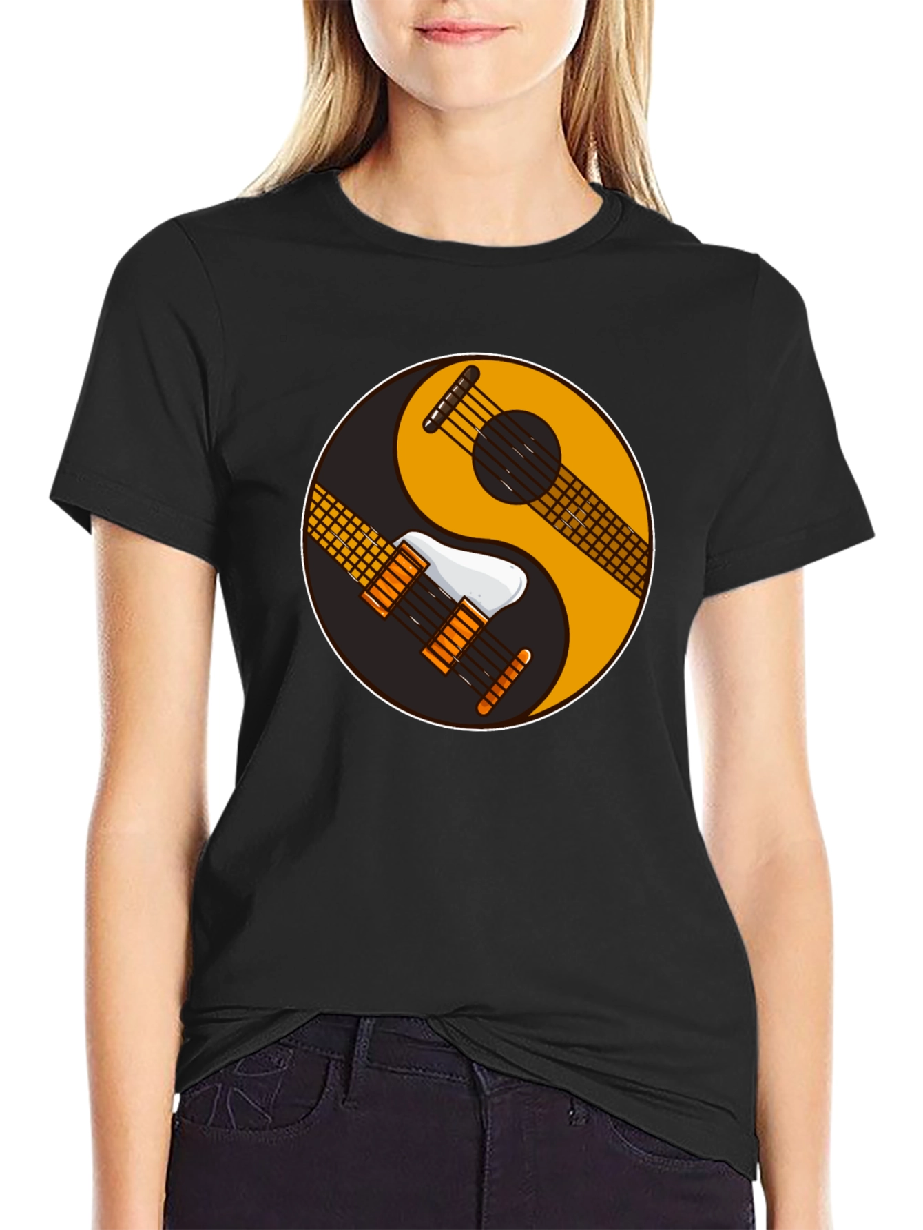 Yin Yang Guitar T-Shirt - Music Lover Tee
