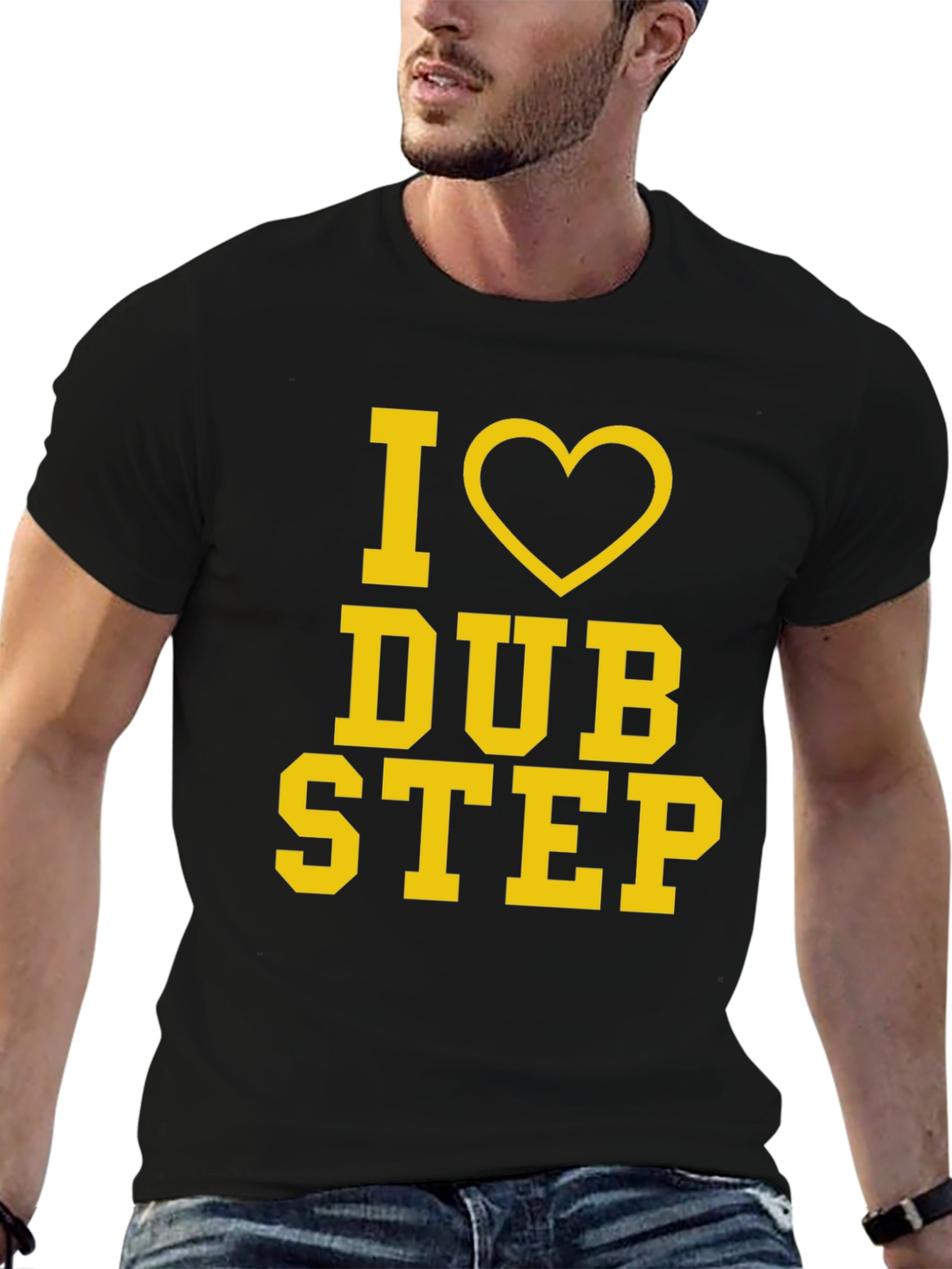 I Love Dubstep Black Graphic Tee