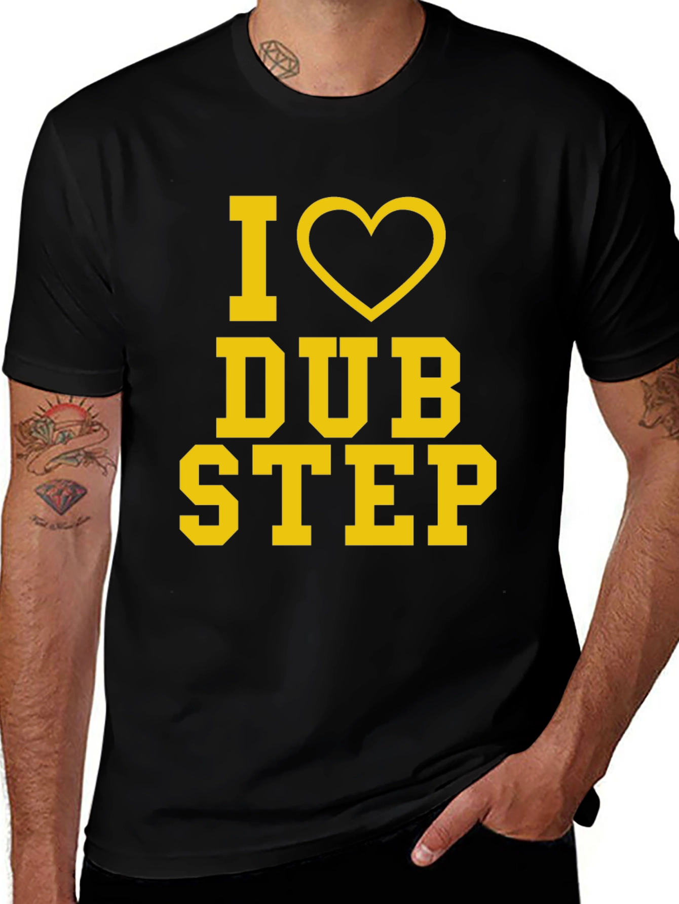 I Love Dubstep Black Graphic Tee