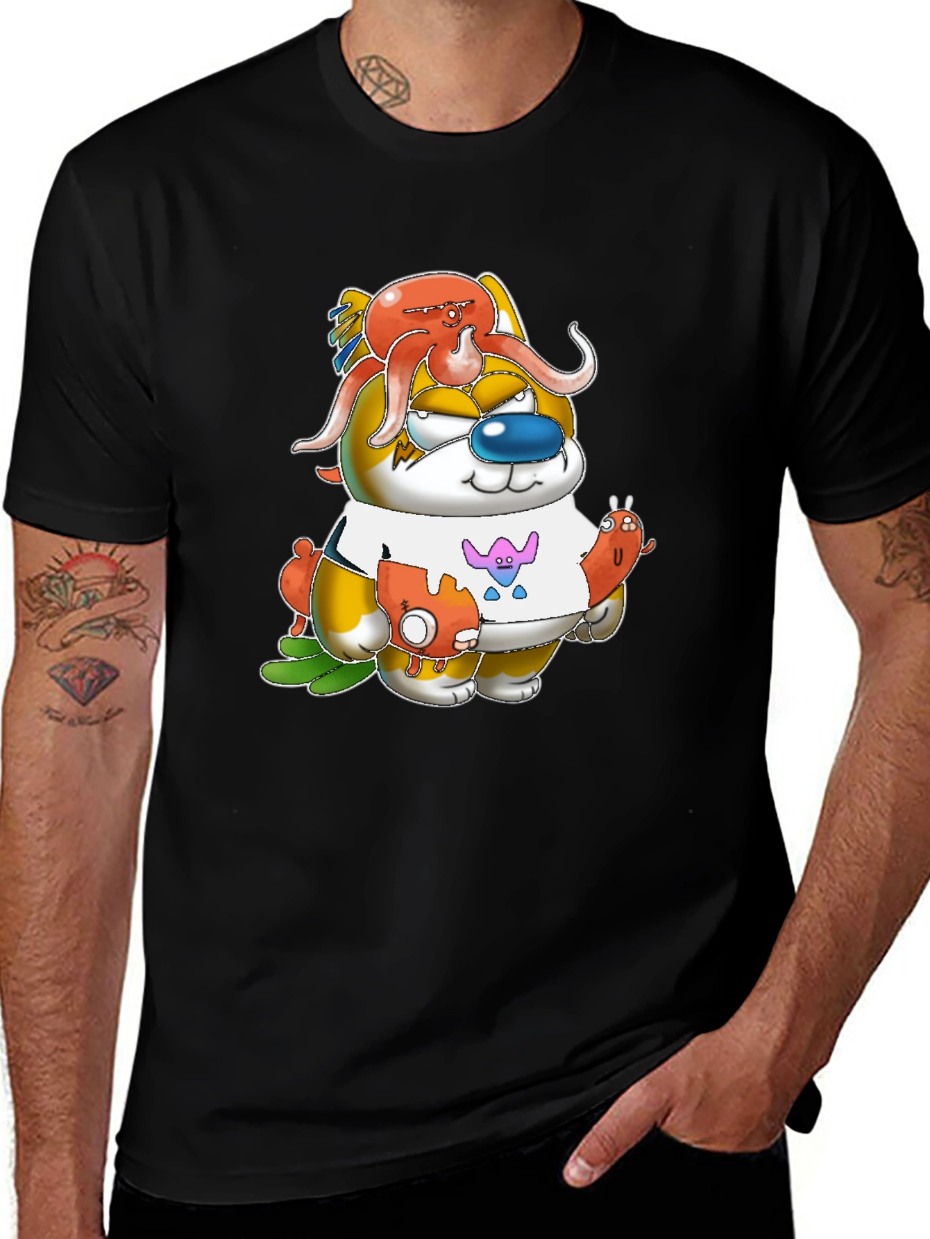 Cartoon Character Graphic T-Shirt