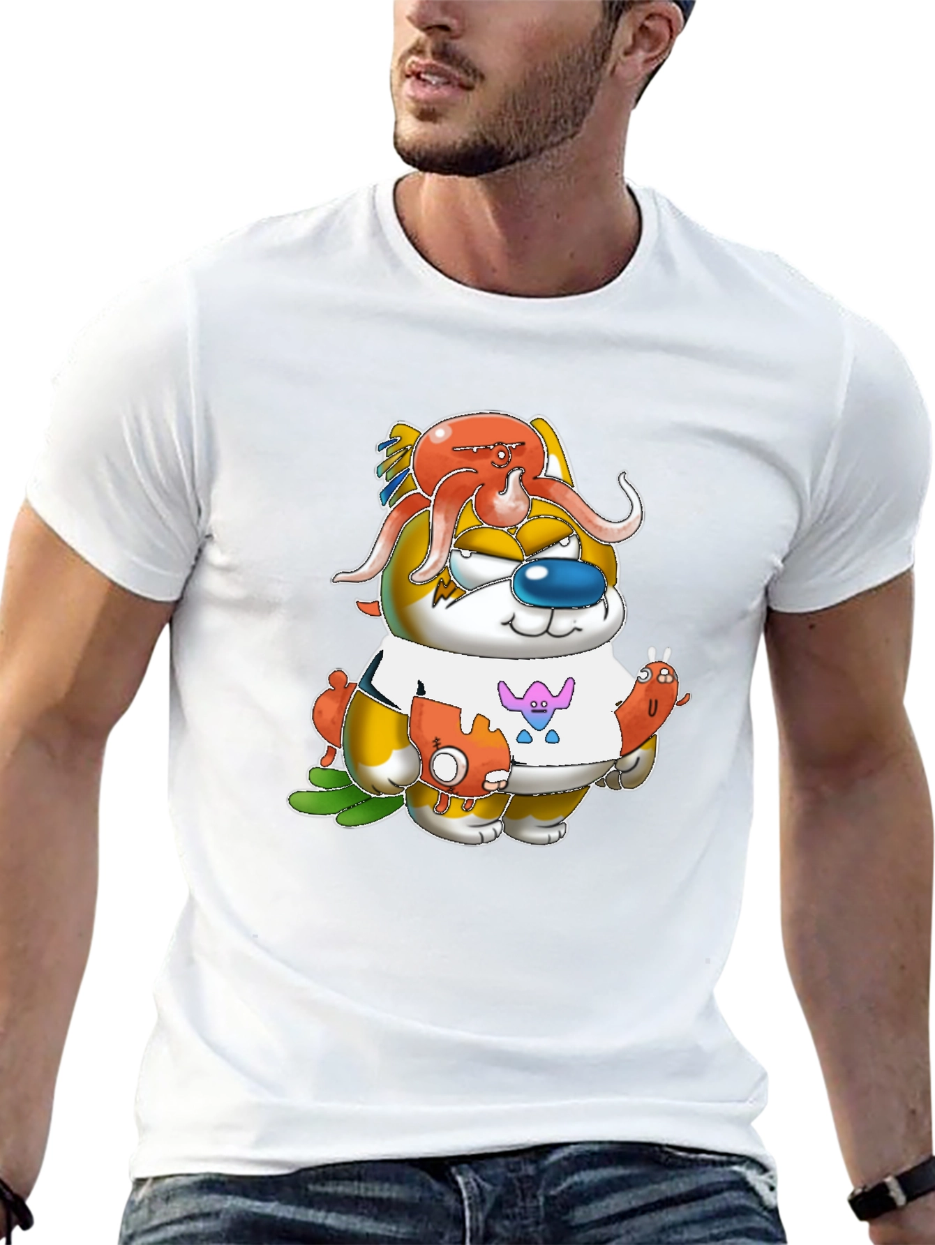 Cartoon Character Graphic T-Shirt