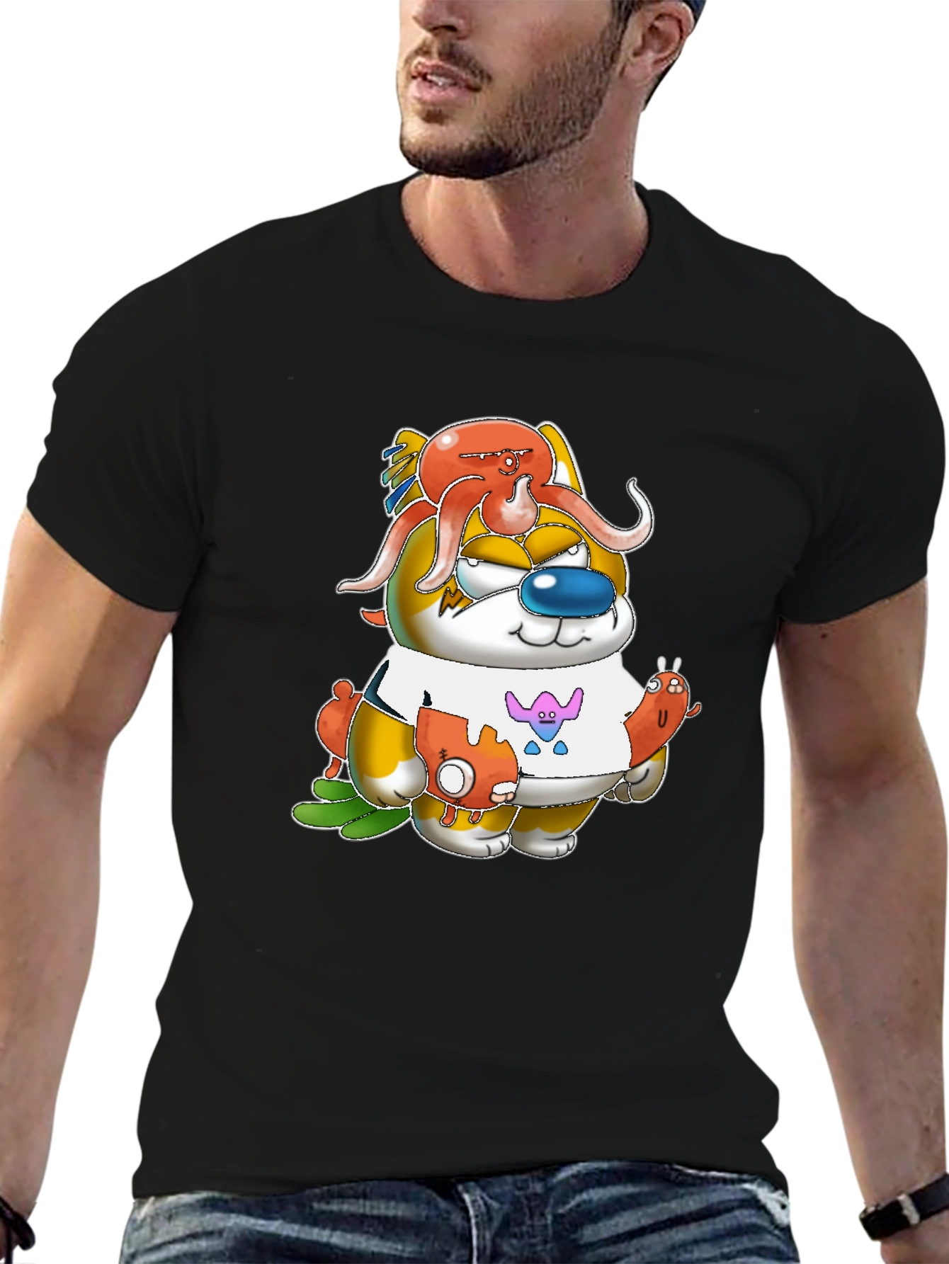 Cartoon Character Graphic T-Shirt