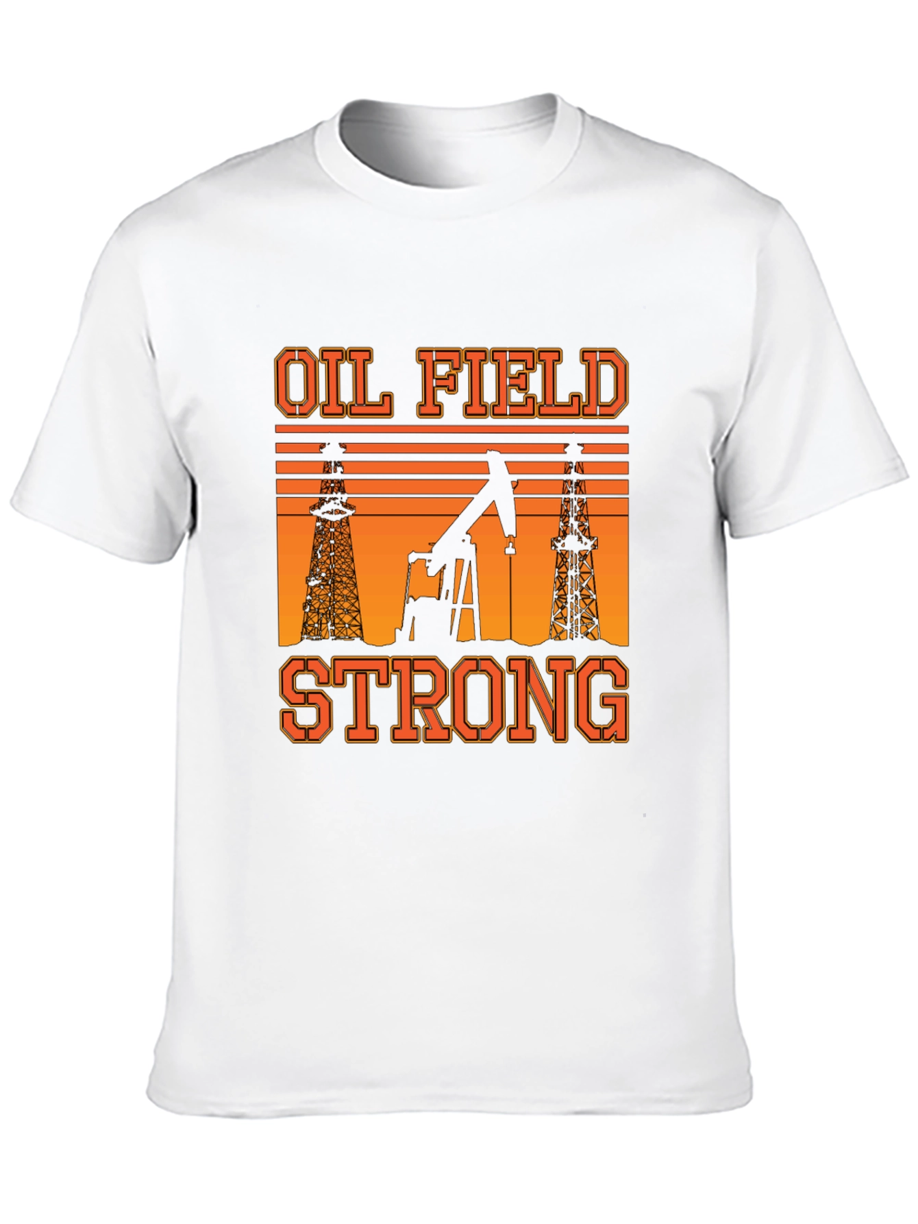 Oil Field Strong T-Shirt: Black Graphic Tee