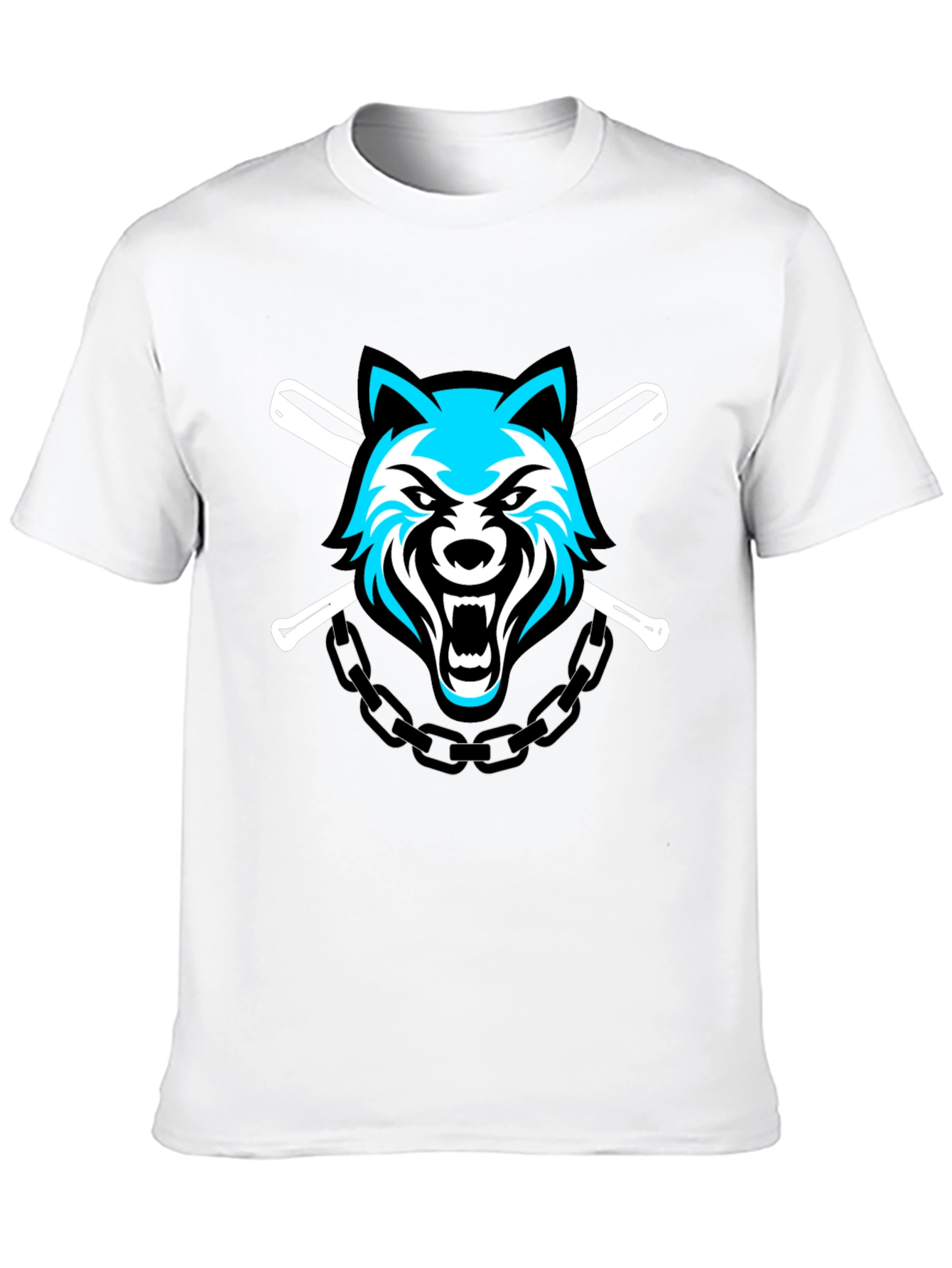 Wolf Baseball Team T-Shirt - Black
