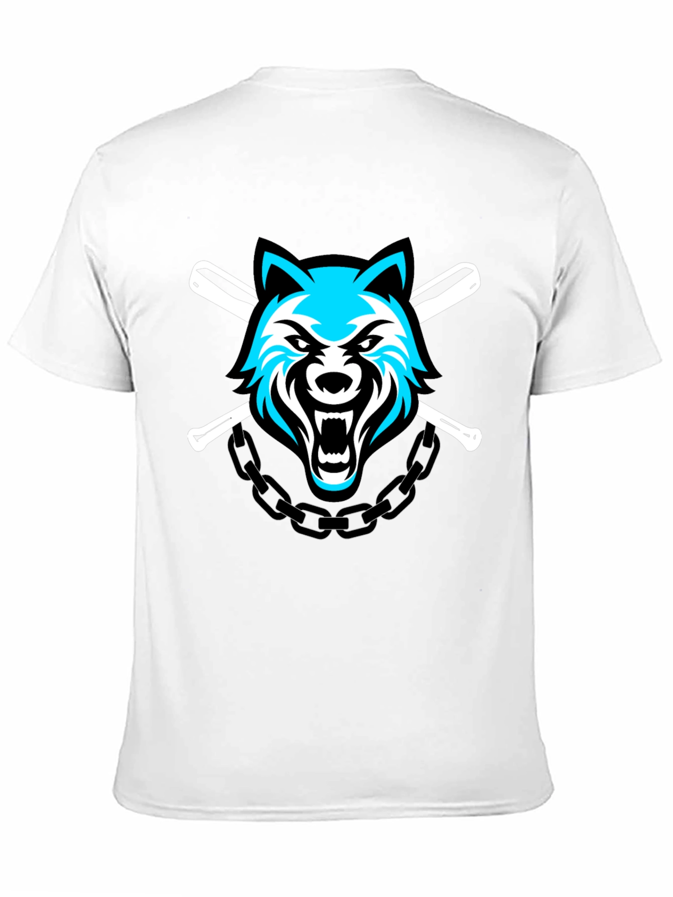 Wolf Baseball Team T-Shirt - Black