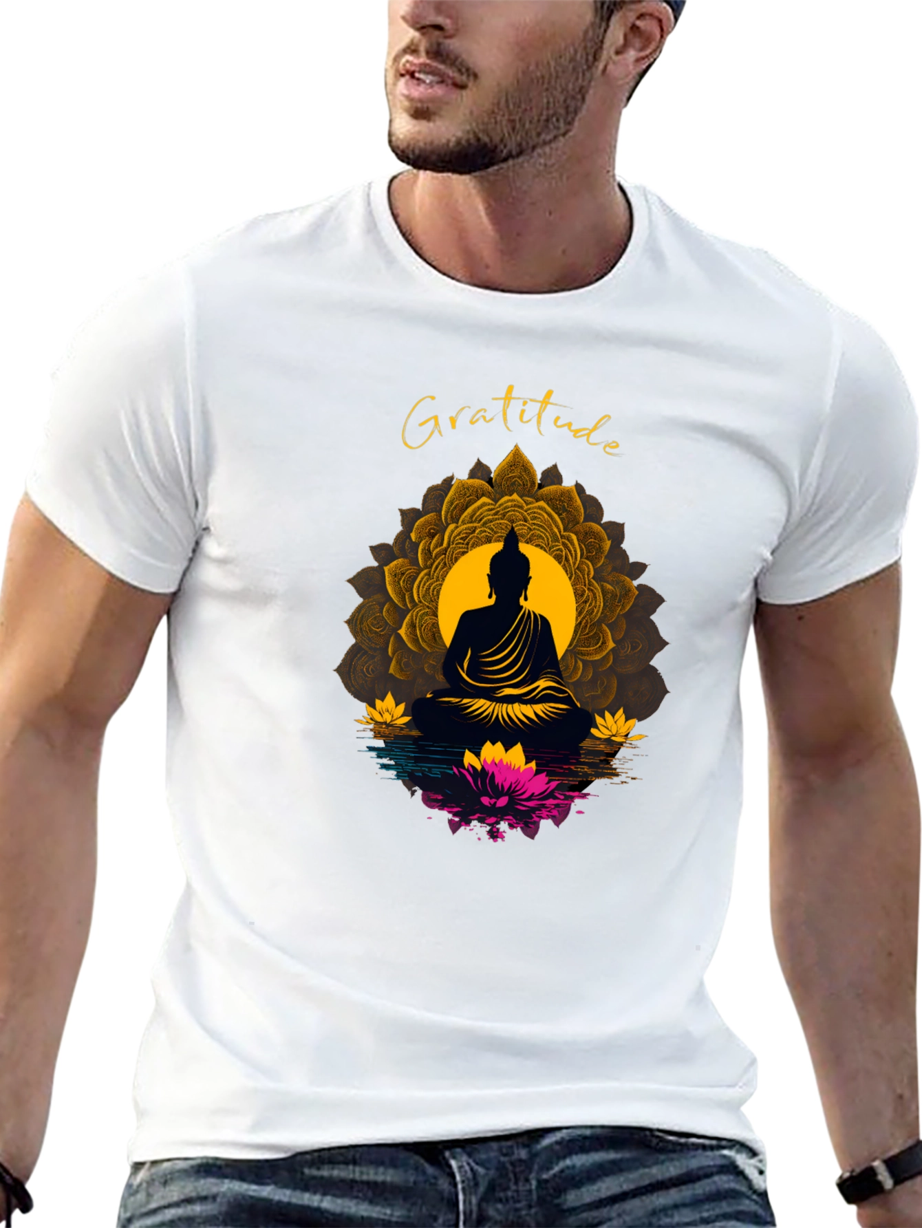 Gratitude Buddha Mandala T-Shirt