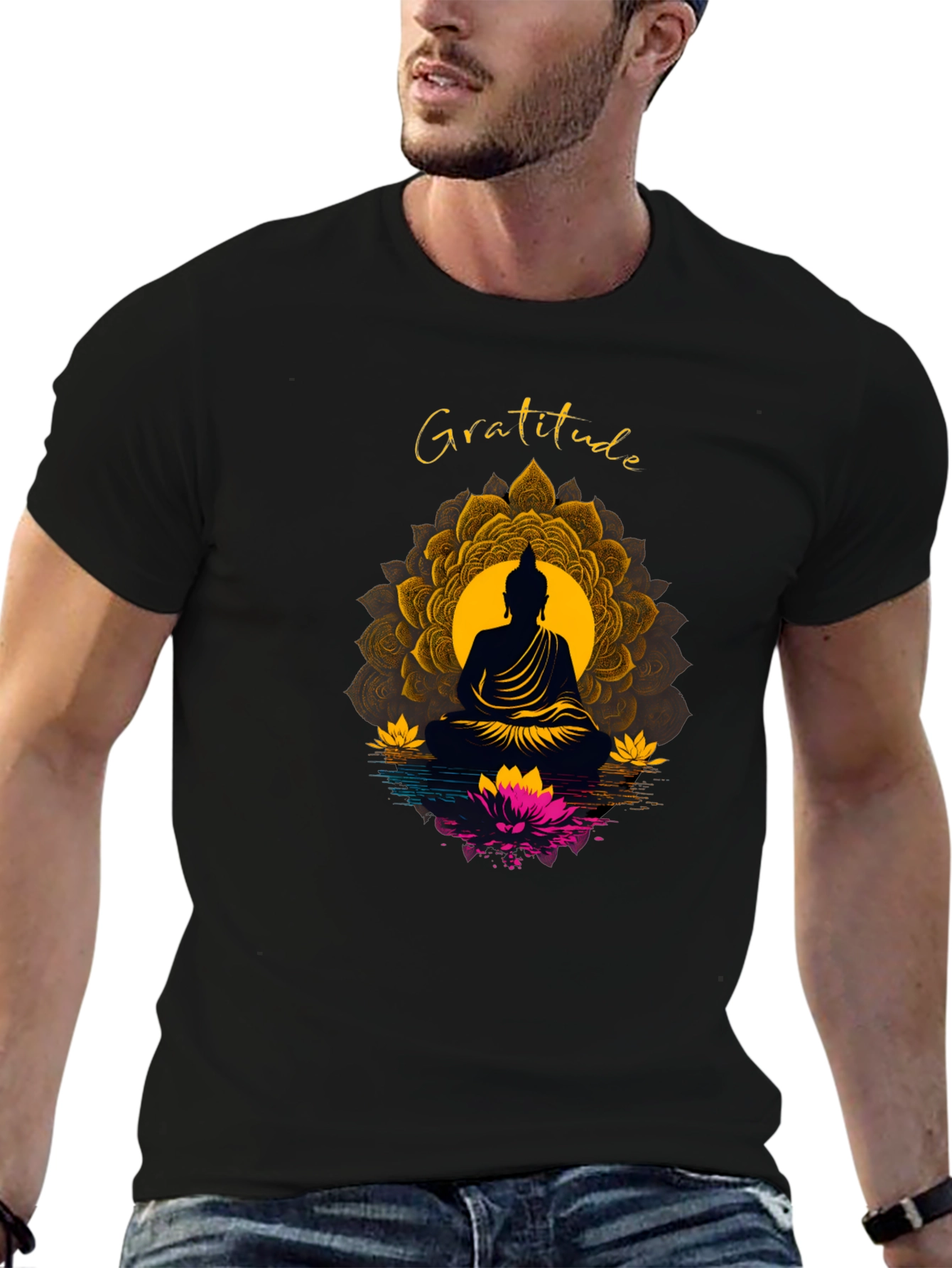 Gratitude Buddha Mandala T-Shirt