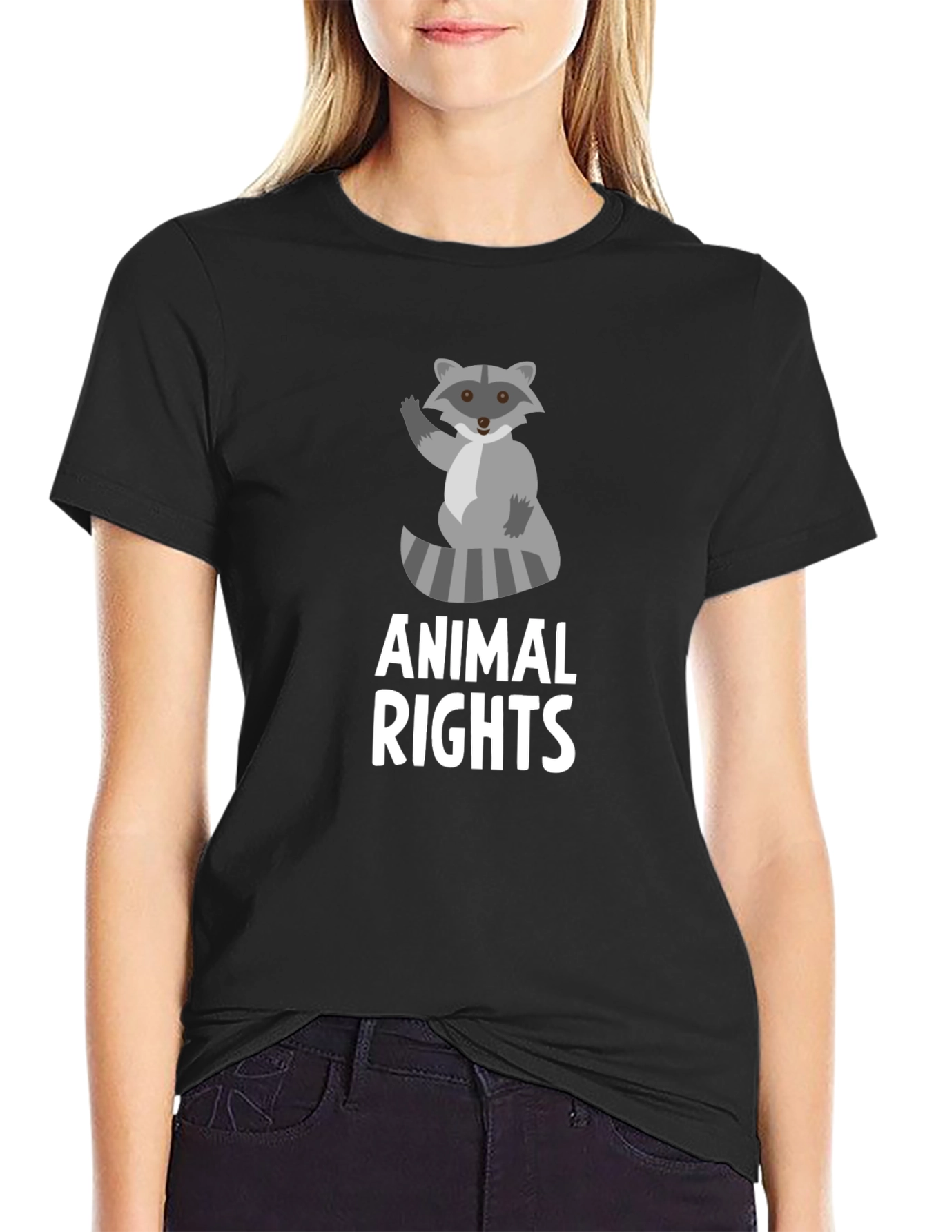 Animal Rights Raccoon Graphic Tee