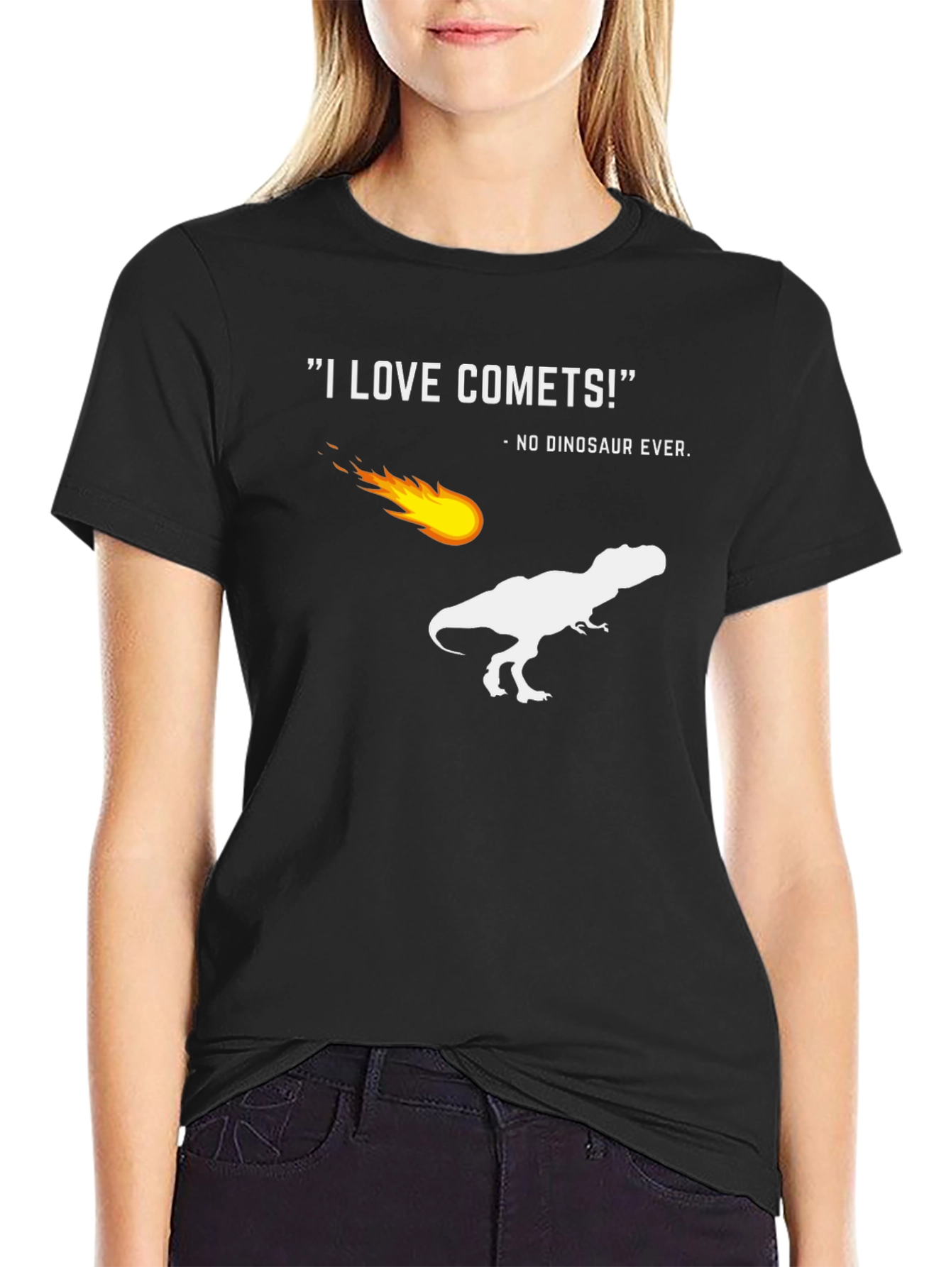 Funny Comet T-Rex Graphic T-Shirt