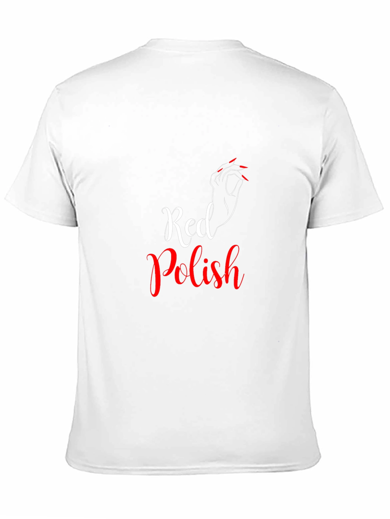 Red Polish Graphic Print Crew Neck T-Shirt