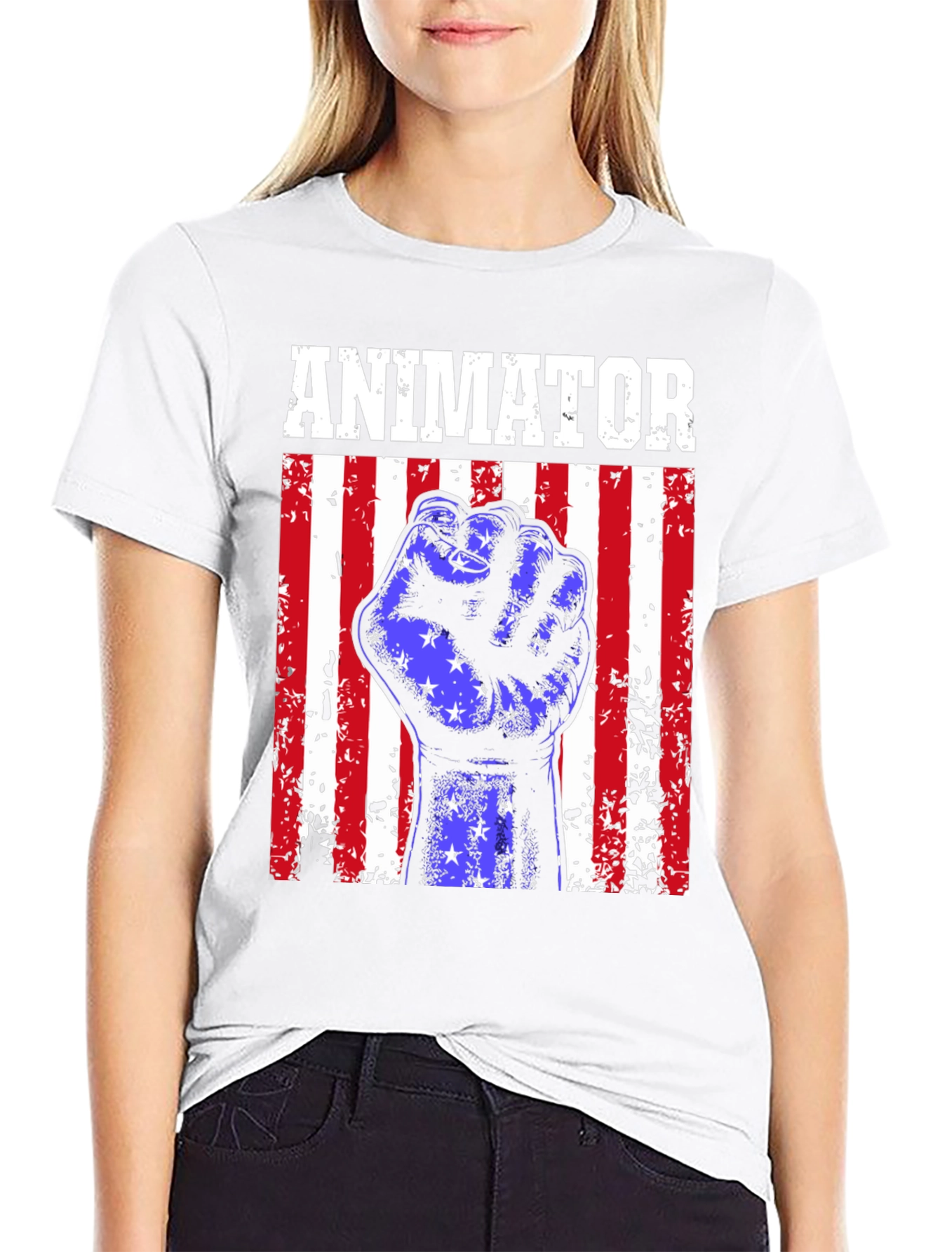 Animator American Flag Fist T-Shirt