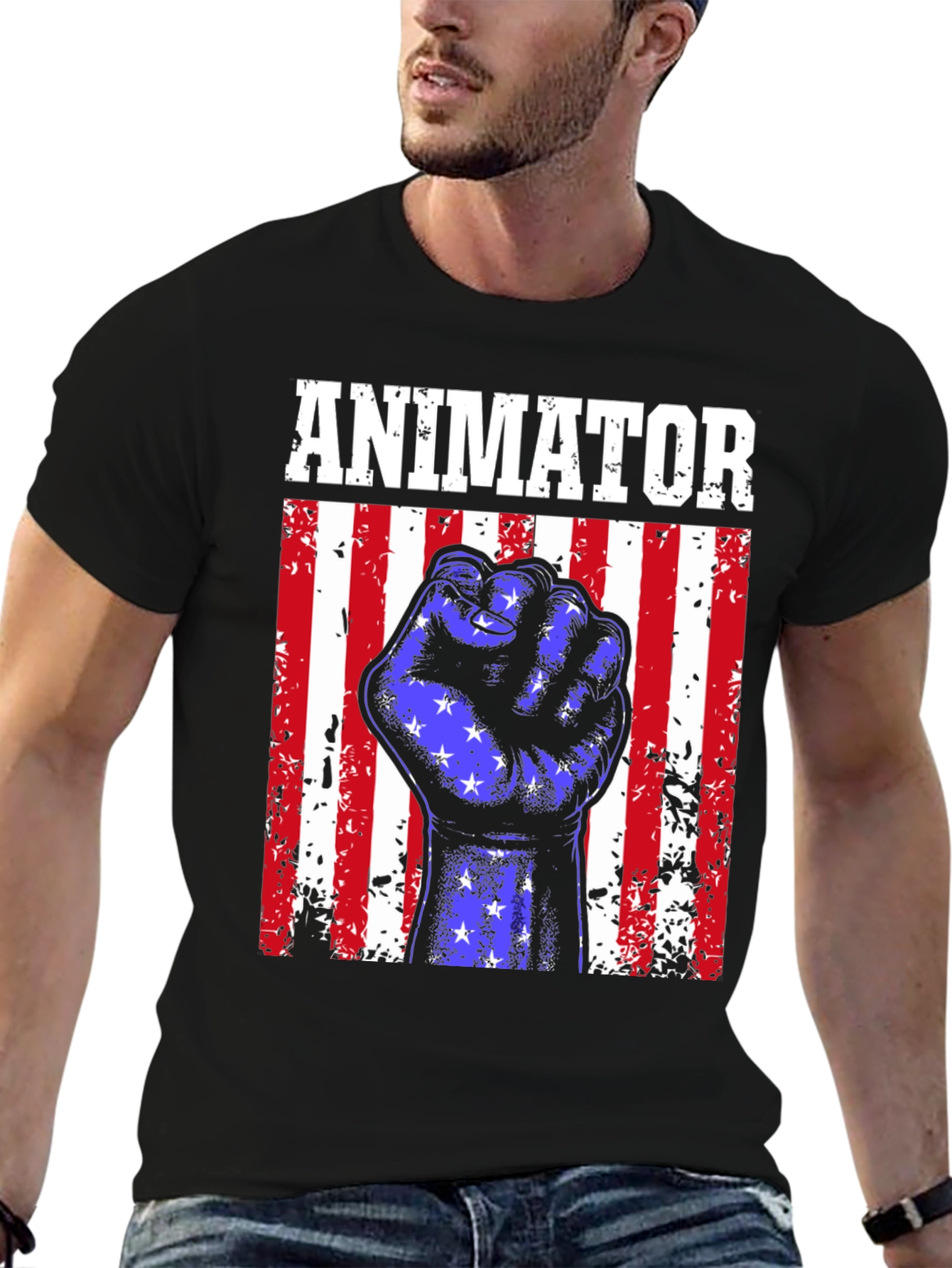 Animator American Flag Fist T-Shirt