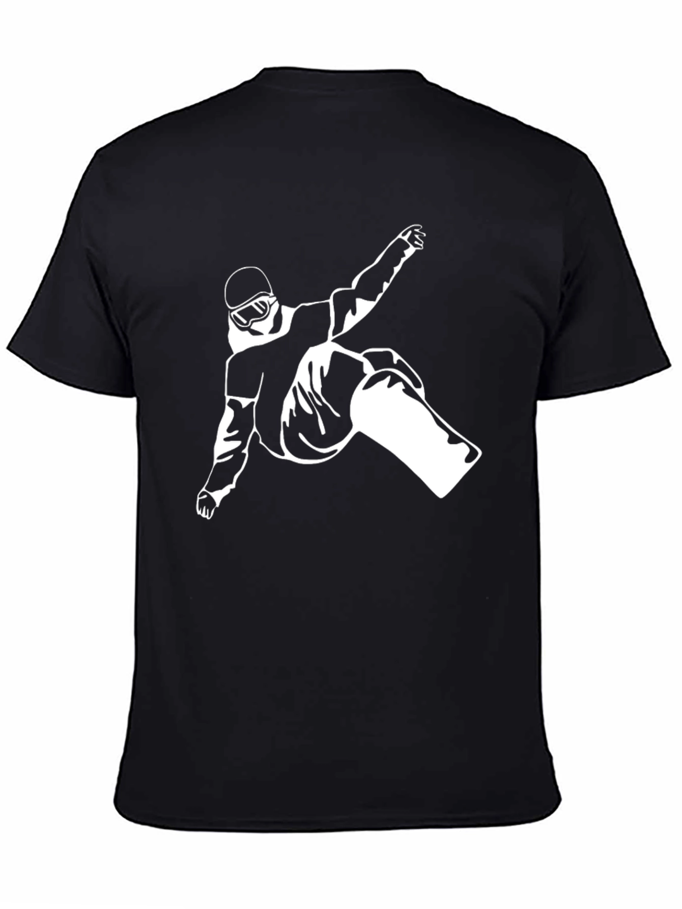 Snowboarder Graphic Black T-Shirt