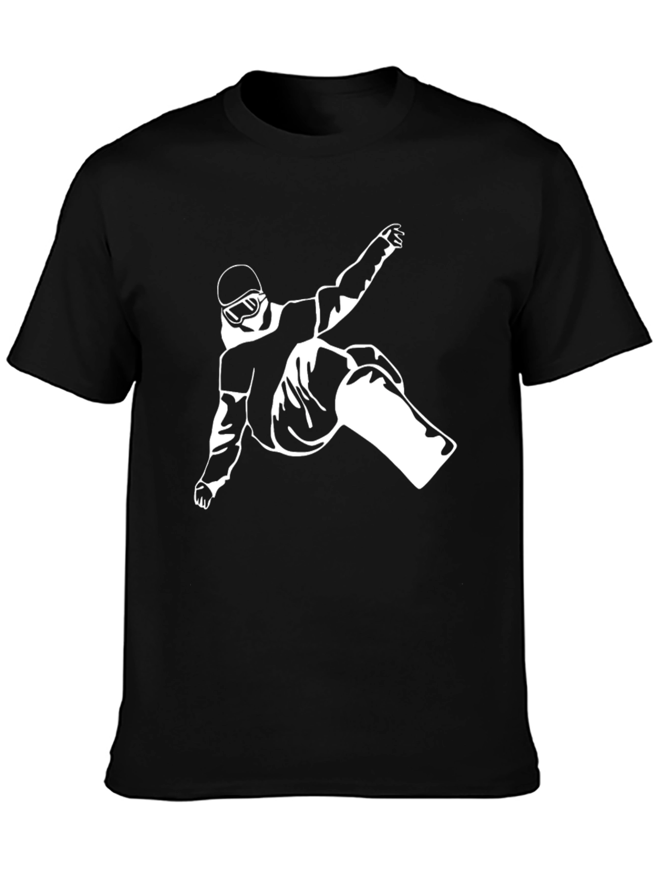 Snowboarder Graphic Black T-Shirt