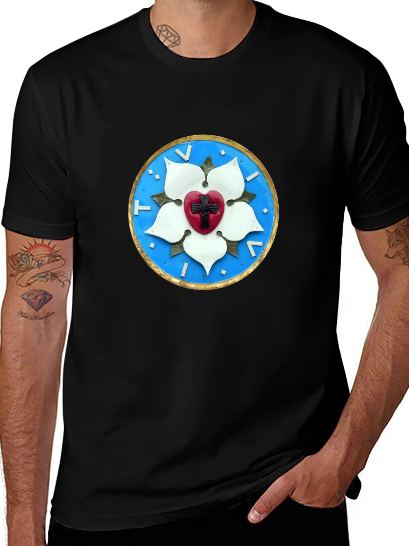 Luther Rose Seal Black T-Shirt