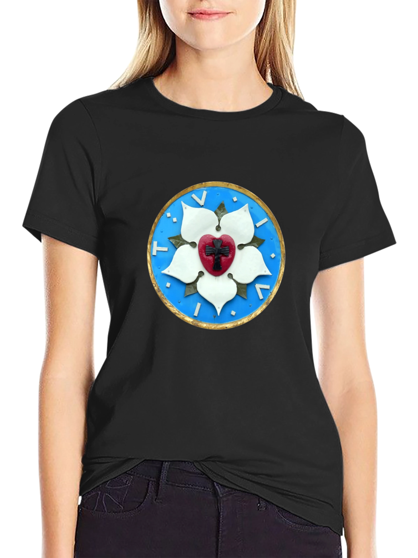 Luther Rose Seal Black T-Shirt
