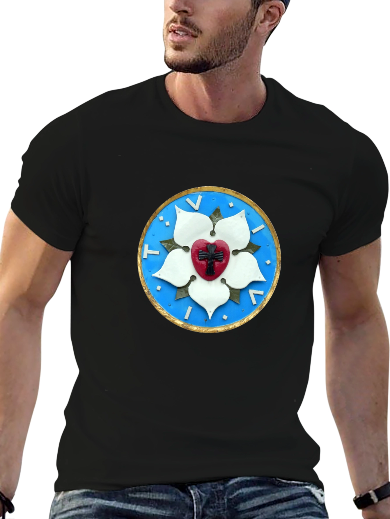 Luther Rose Seal Black T-Shirt
