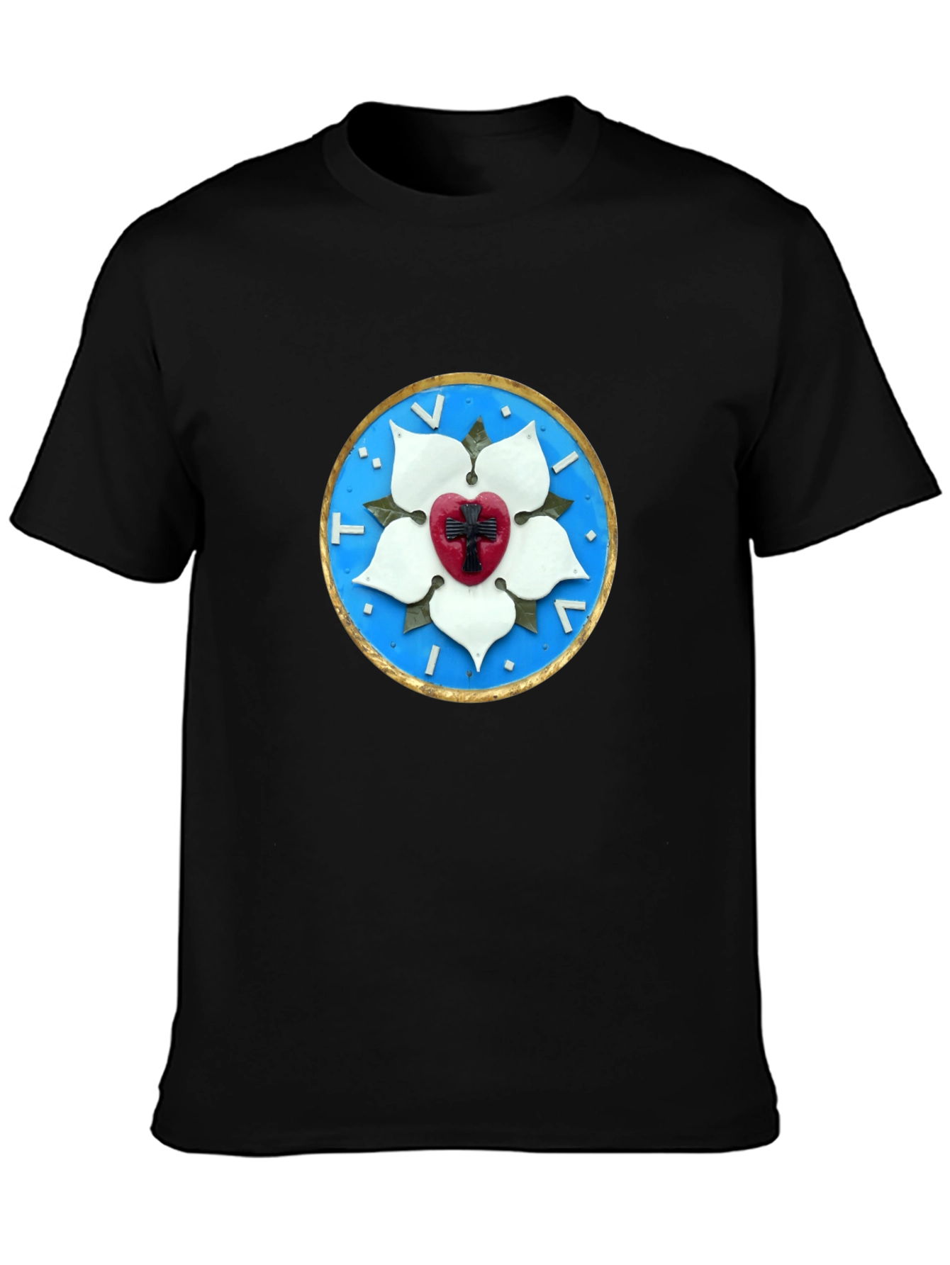 Luther Rose Seal Black T-Shirt