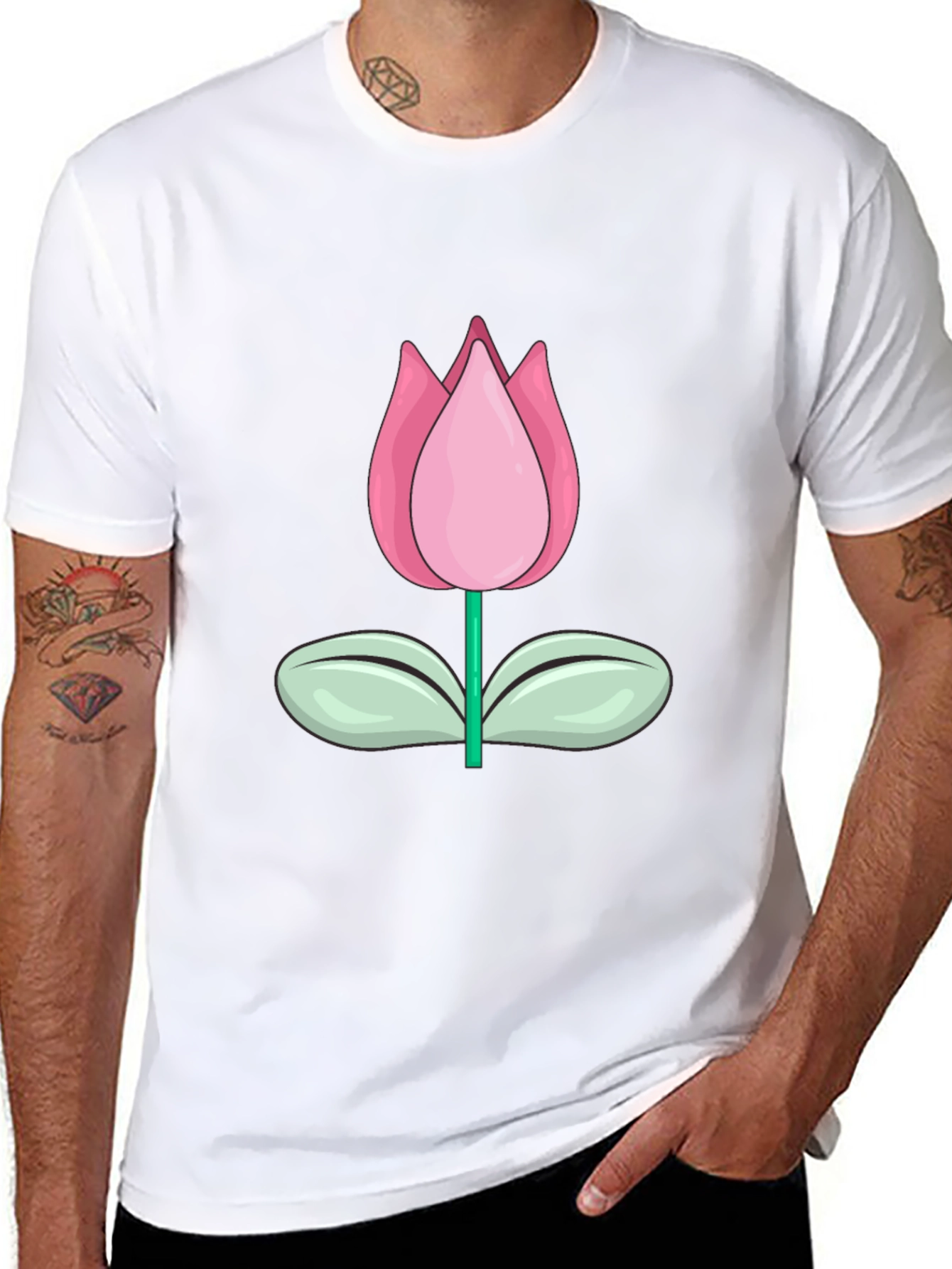 Tulip Graphic Tee - Stylish Casual Wear
