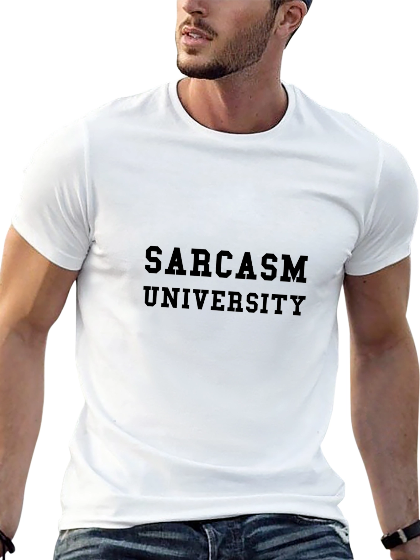 Sarcasm University T-Shirt - Humorous Black Tee