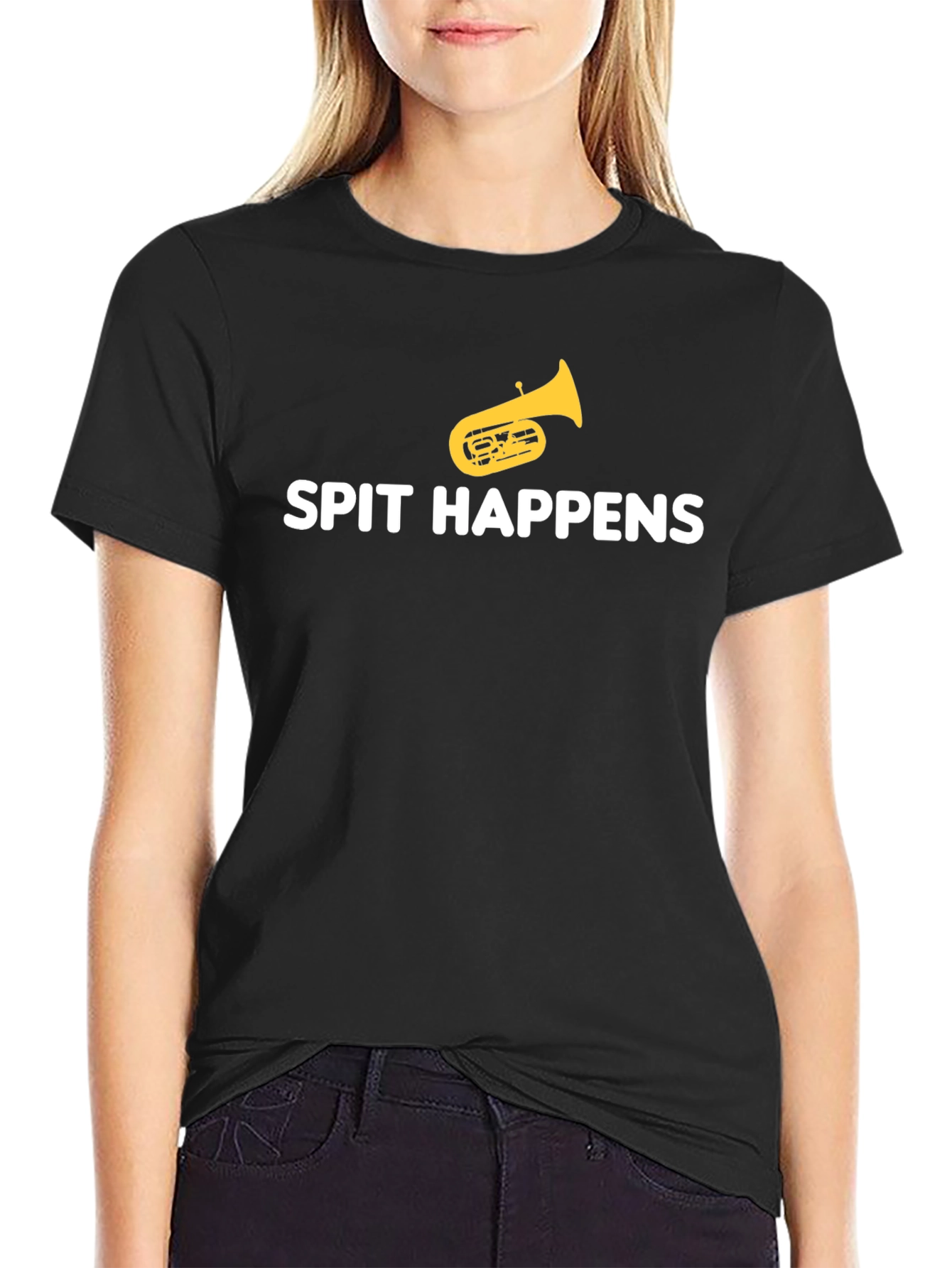 Spit Happens Tuba Player Humor T-Shirt