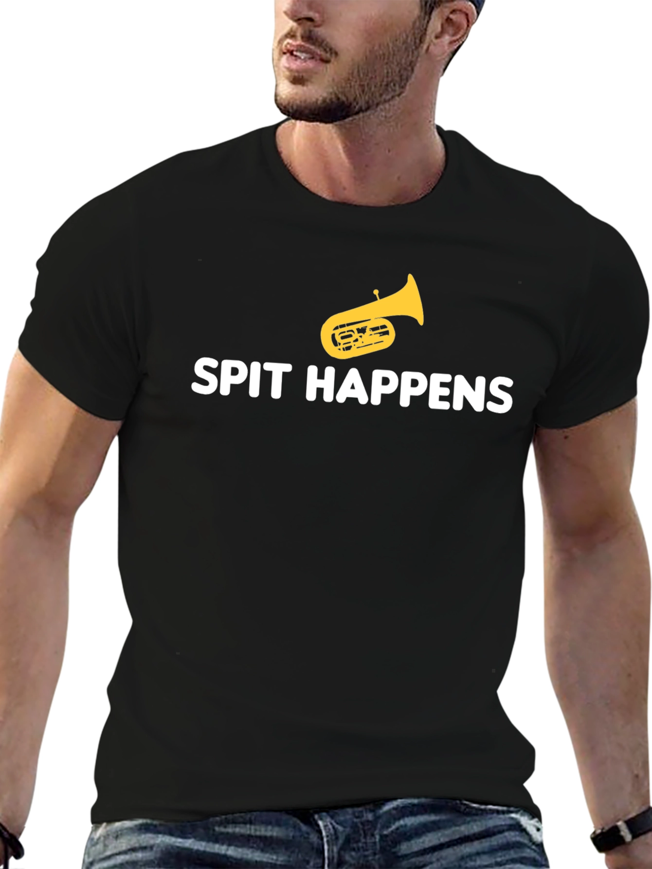 Spit Happens Tuba Player Humor T-Shirt