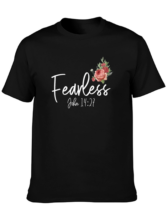 Fearless John 14:27 Floral Graphic T-Shirt