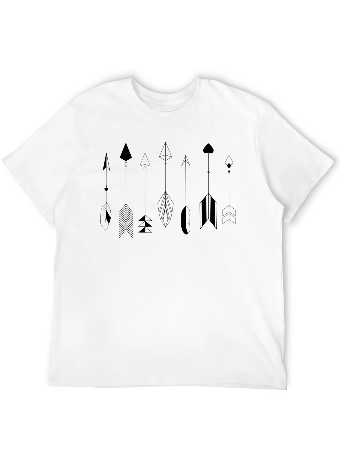 Arrow Graphic Black Tee - Stylish Casual Wear