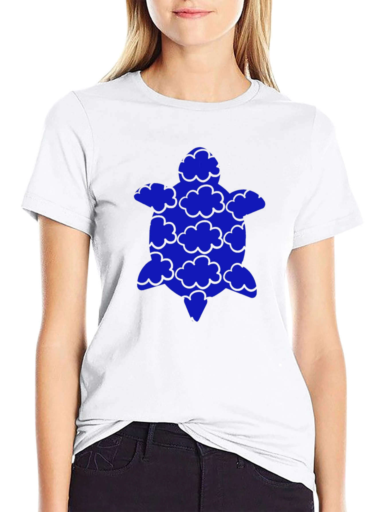 Cloud Turtle Graphic Tee - Soft Black Cotton T-Shirt