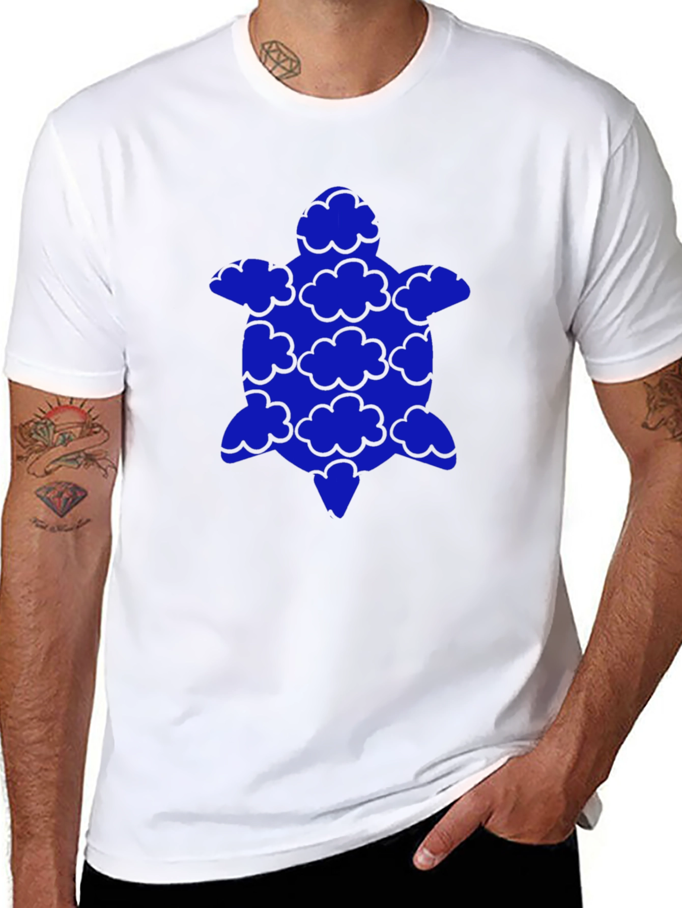 Cloud Turtle Graphic Tee - Soft Black Cotton T-Shirt