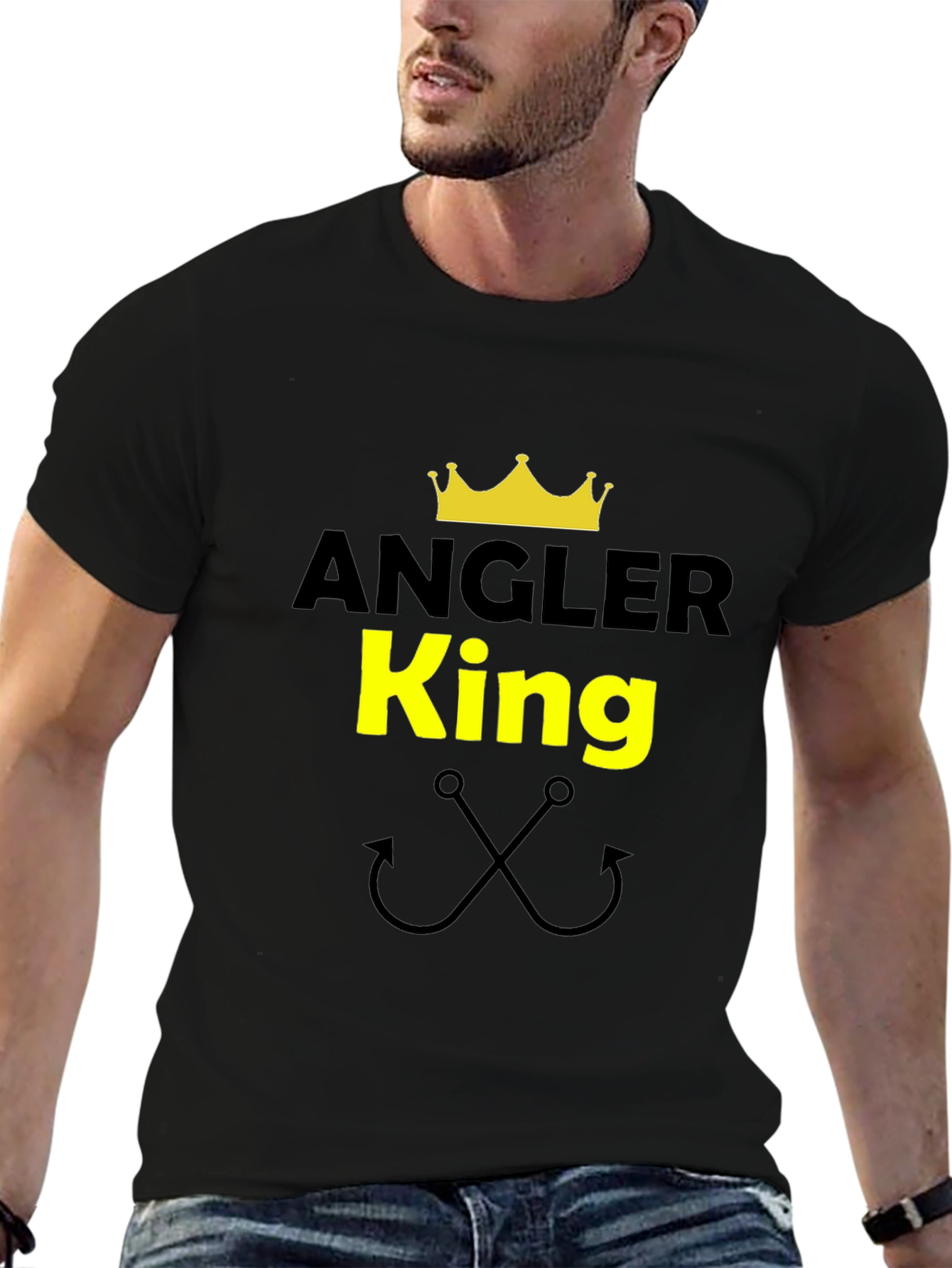 Angler King Graphic T-Shirt - Fishing Enthusiast Tee
