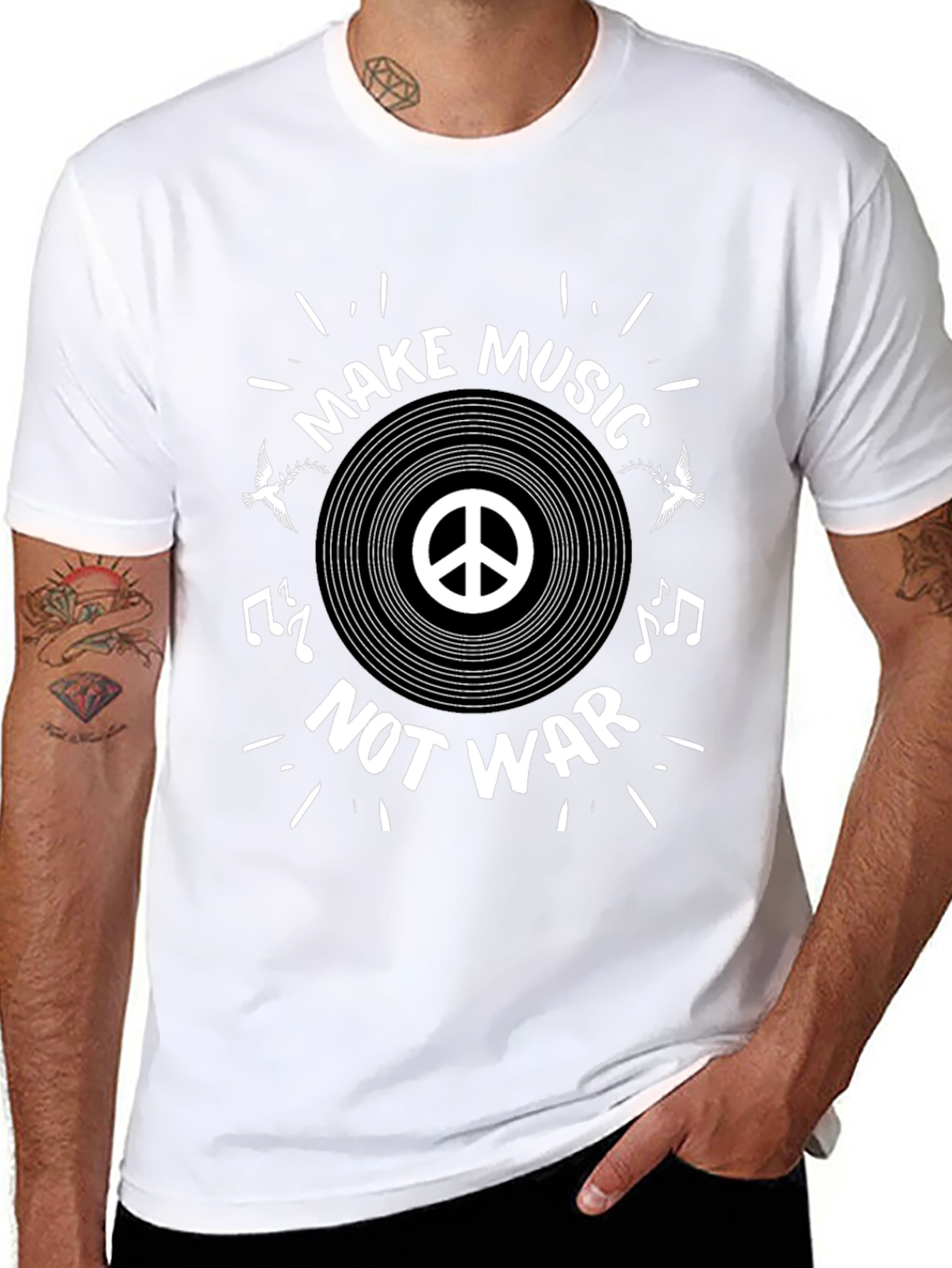 Make Music Not War Graphic Tee