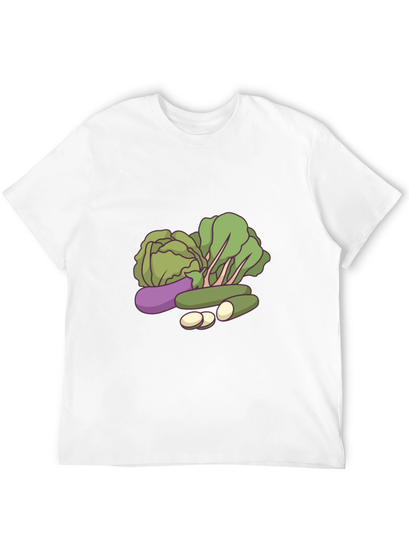 Vegetable Graphic Black T-Shirt