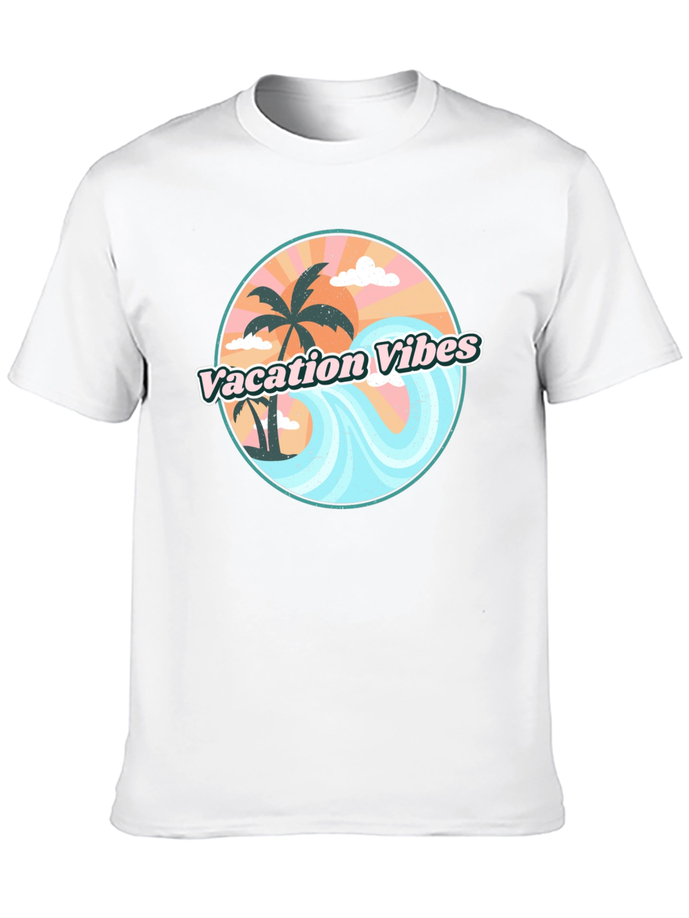 Vacation Vibes Graphic Tee - Mens Black T-Shirt