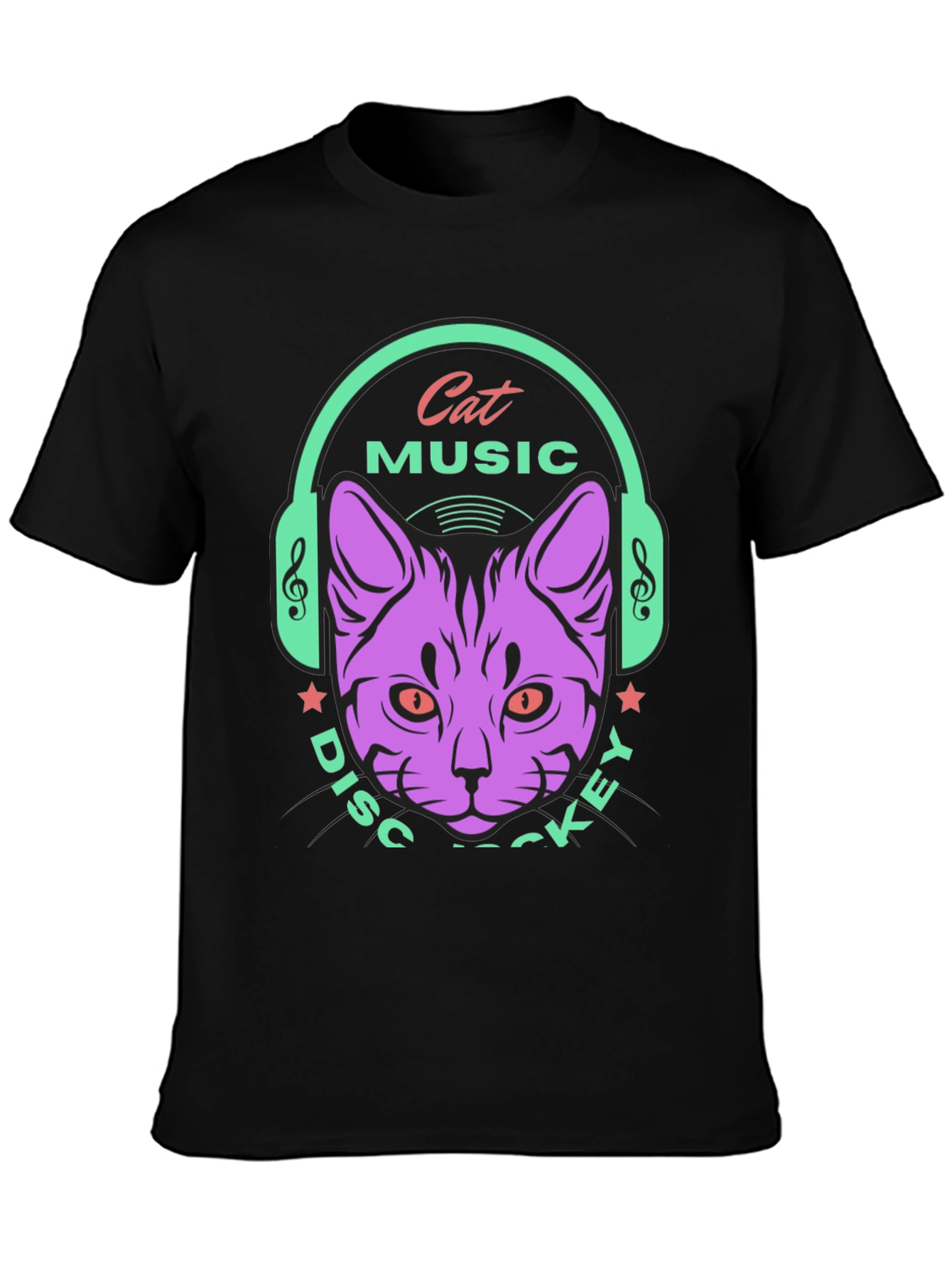 Cat Music DJ Graphic Tee