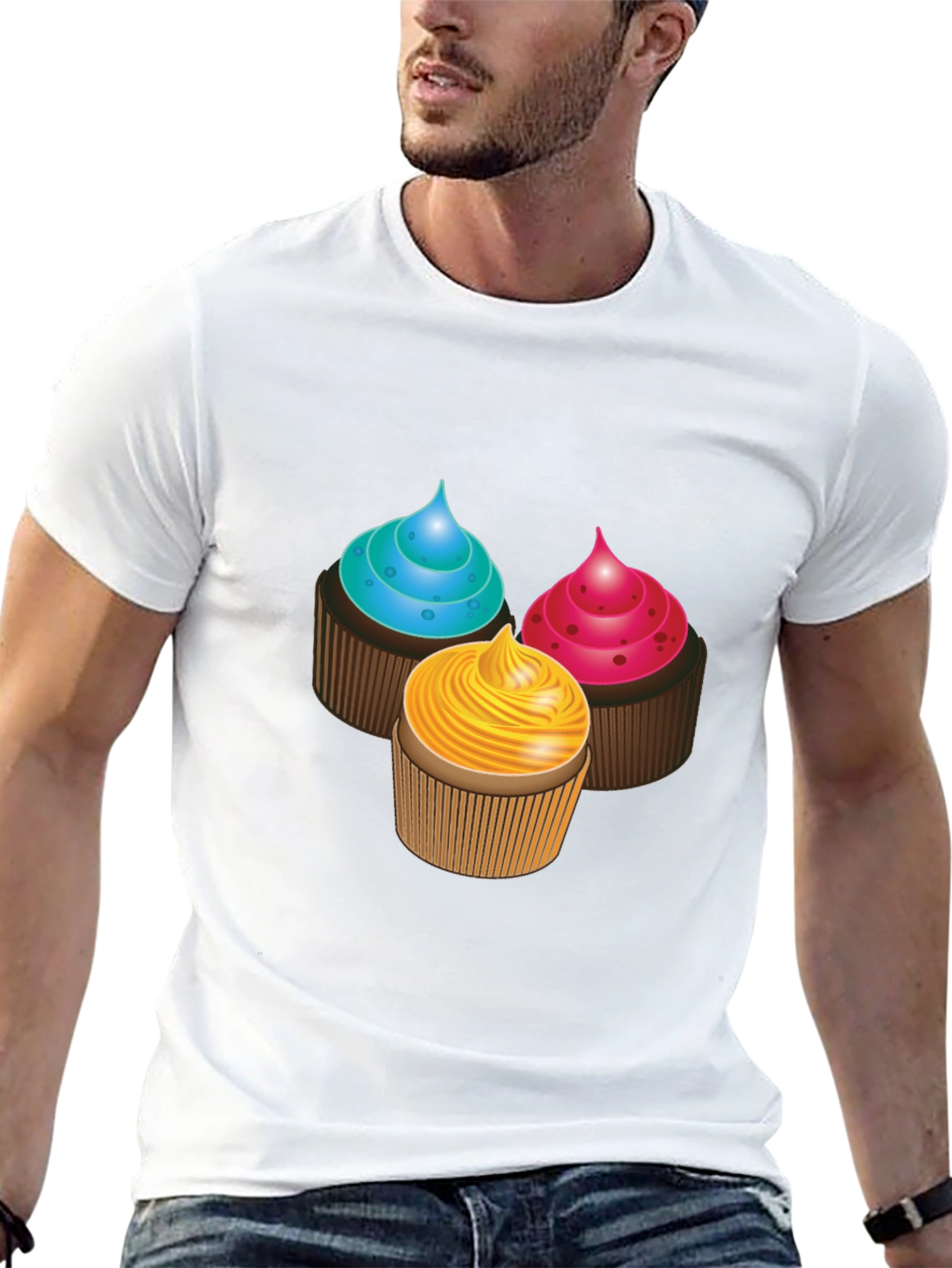 Cupcake Graphic T-Shirt - Sweet Treat Design