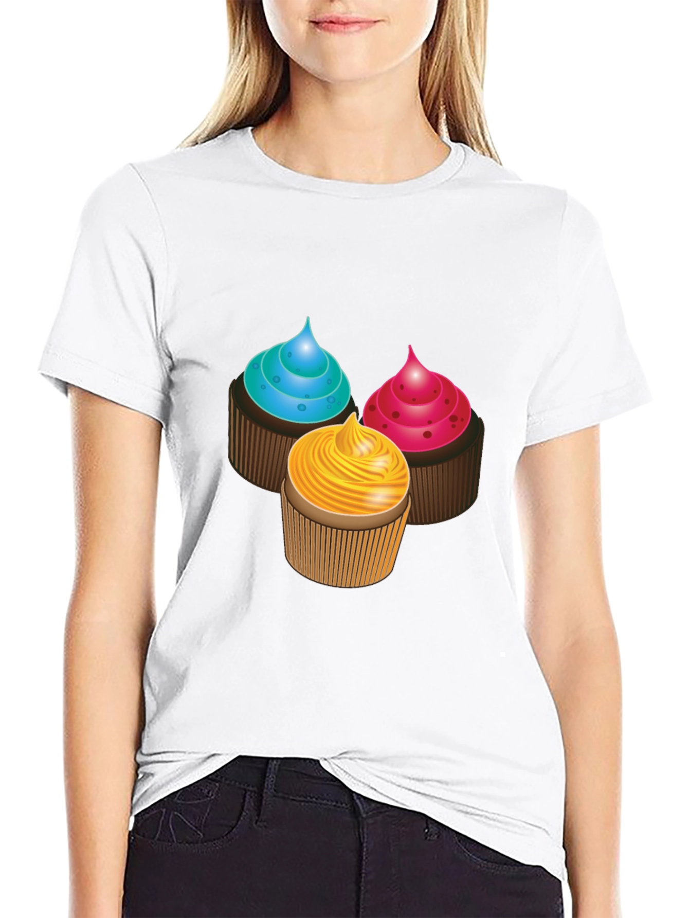 Cupcake Graphic T-Shirt - Sweet Treat Design