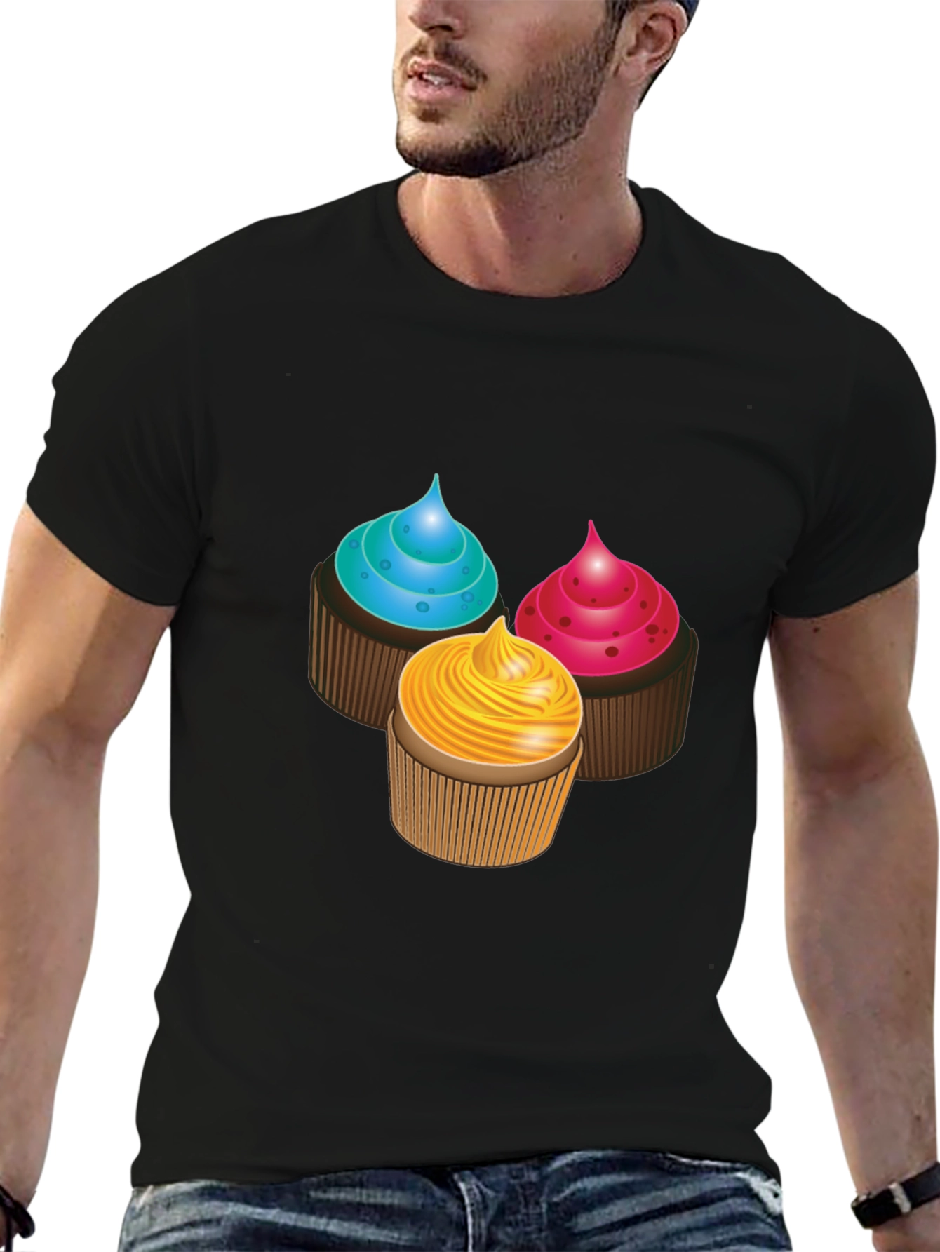 Cupcake Graphic T-Shirt - Sweet Treat Design