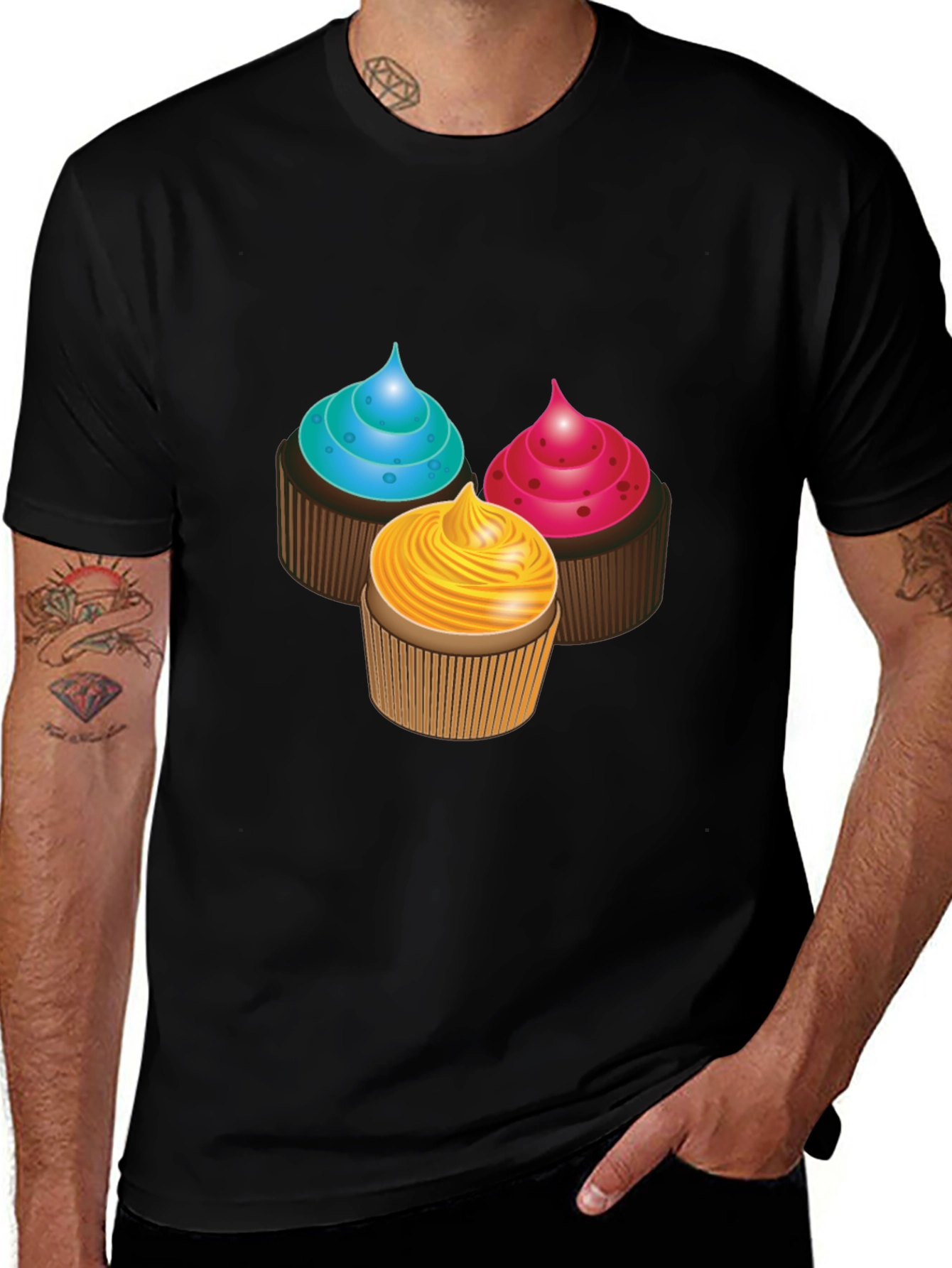 Cupcake Graphic T-Shirt - Sweet Treat Design