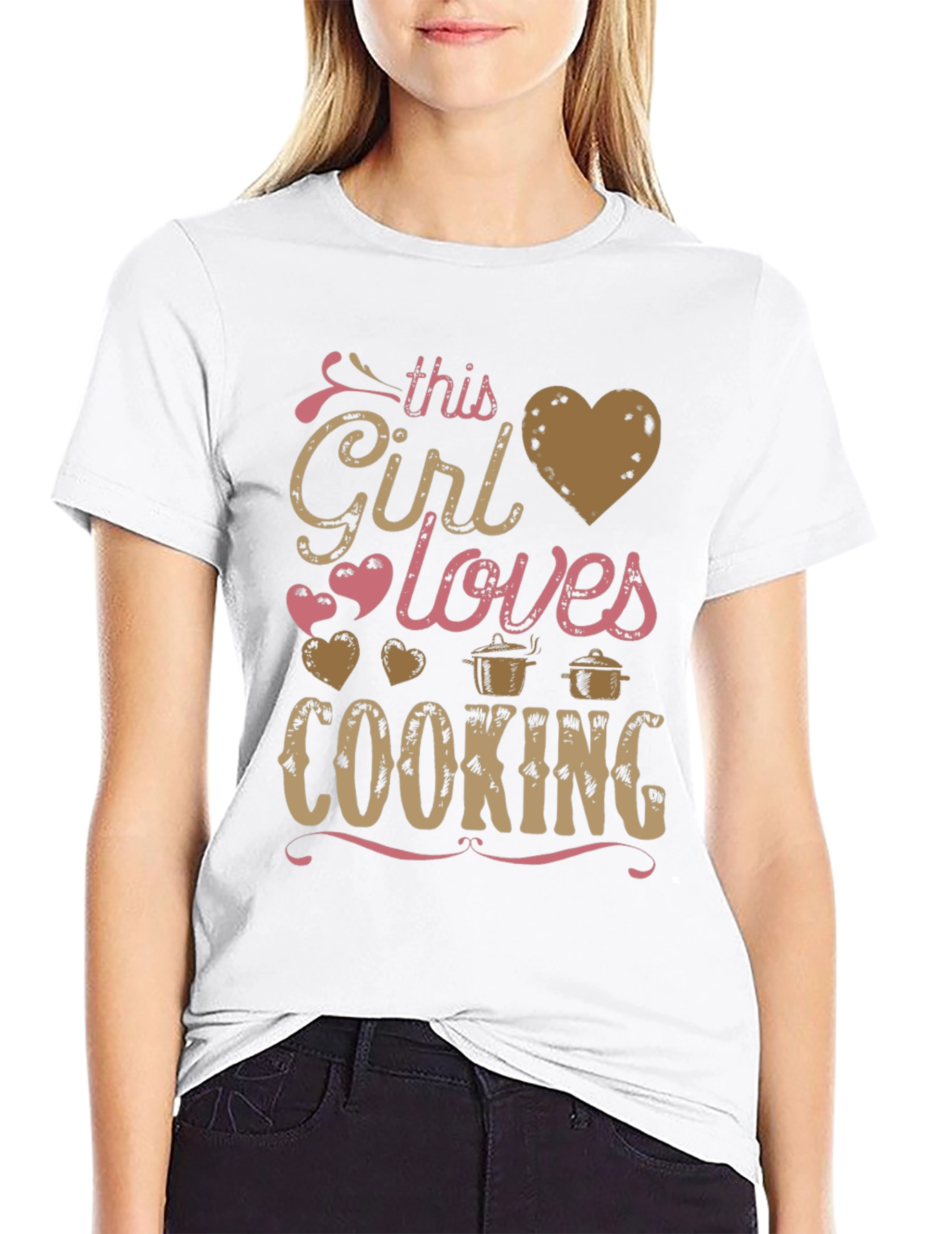 This Girl Loves Cooking T-Shirt Cook Gift