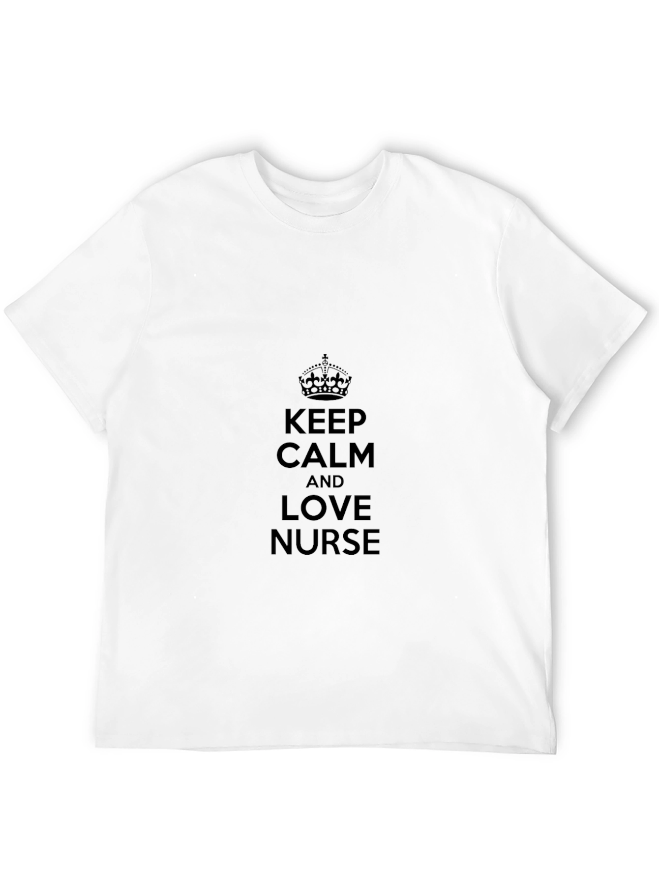 Keep Calm and Love Nurse Black T-Shirt