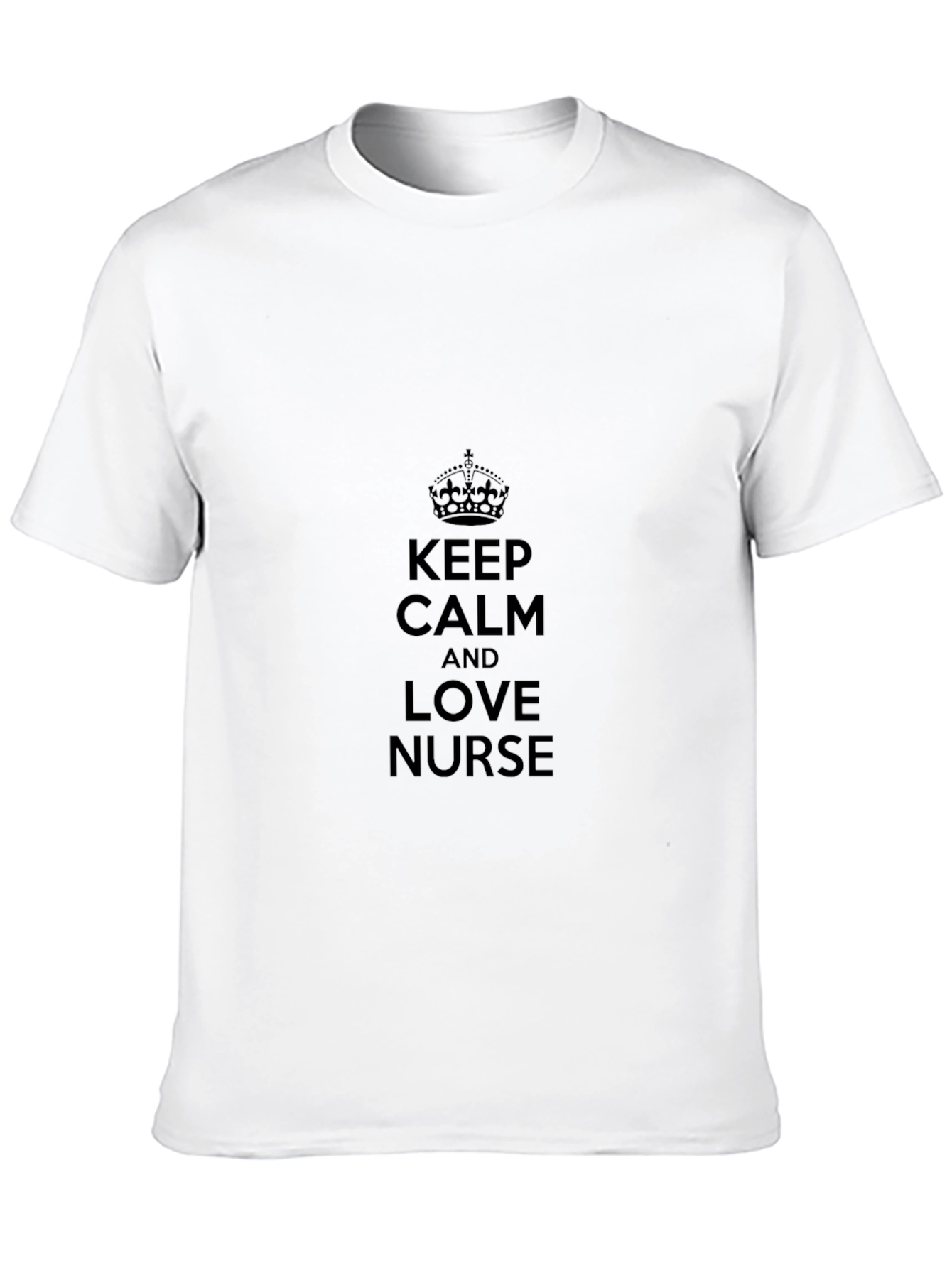 Keep Calm and Love Nurse Black T-Shirt