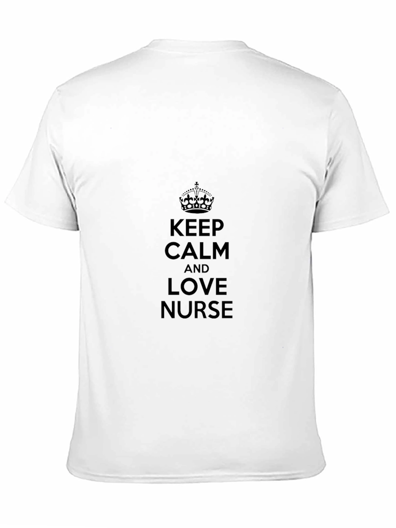 Keep Calm and Love Nurse Black T-Shirt